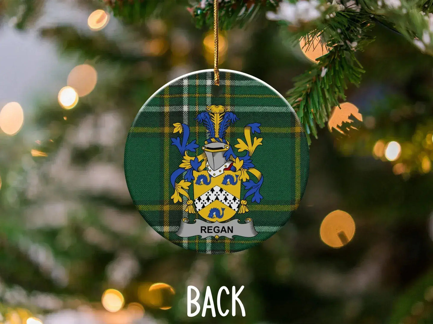 Personalized Regan Family Crest Ornament product