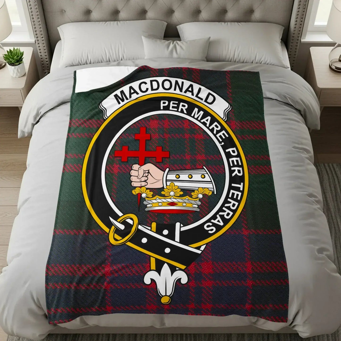 Scottish Clan MacDonald Tartan Blanket product