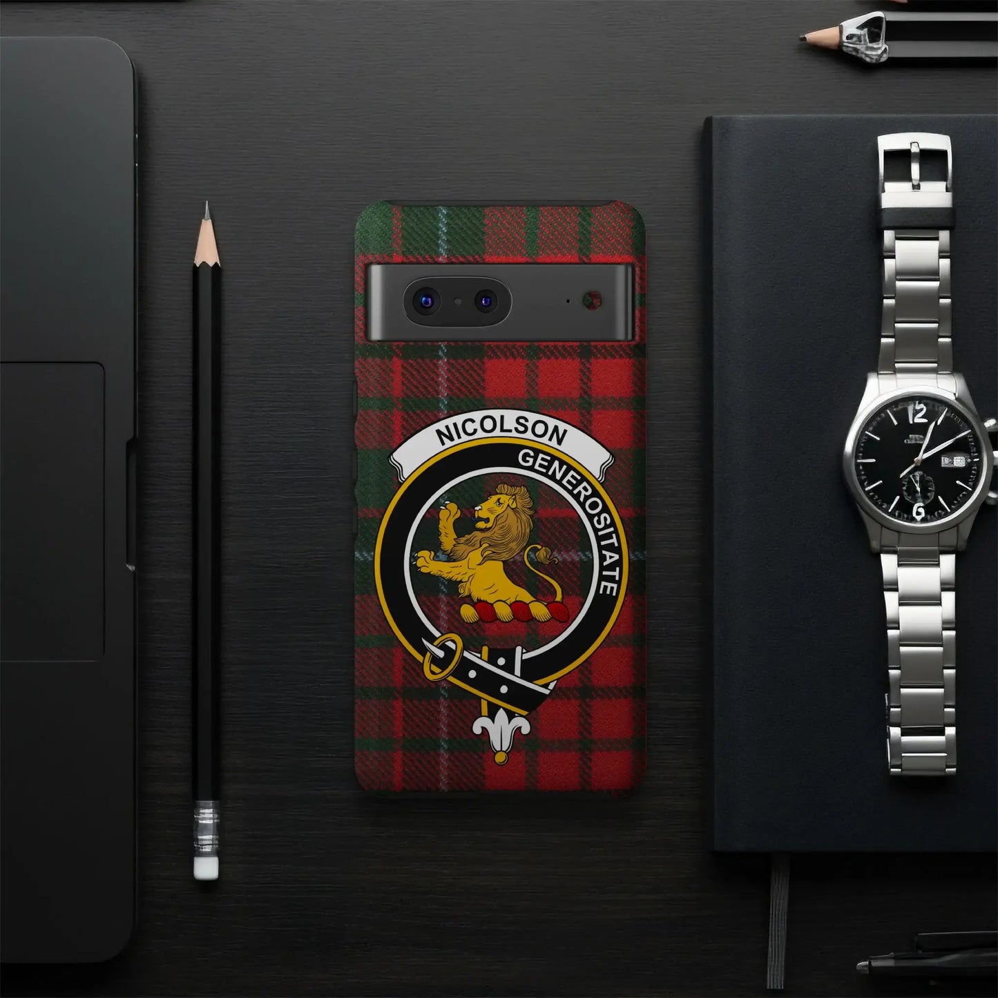 Nicolson Generositate Crest Plaid Phone Case