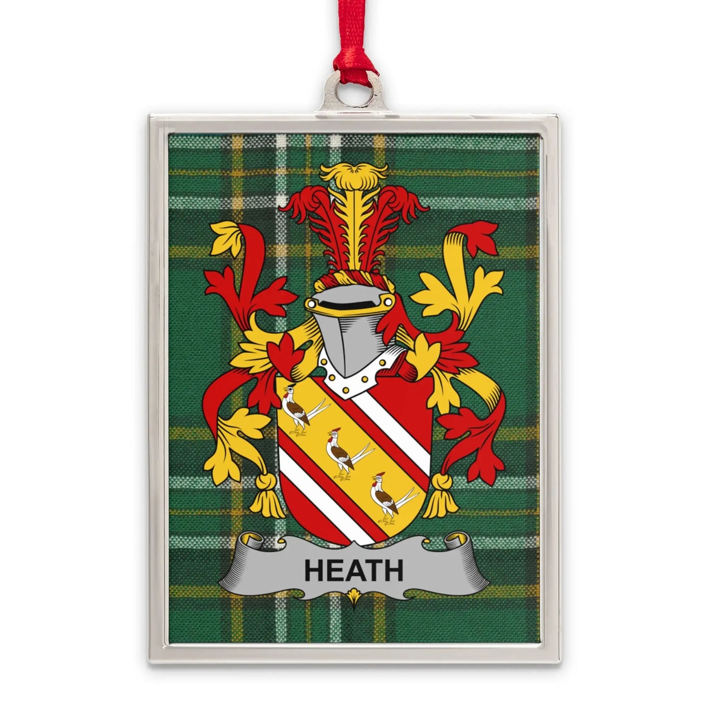 Custom Family Crest and Tartan Design Ornament product