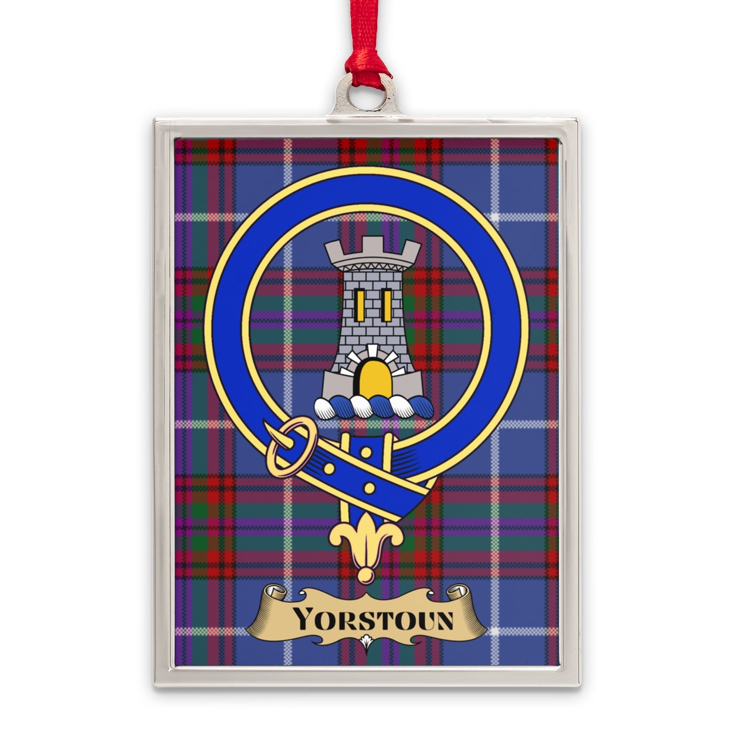 Scottish Tartan Clan Crest Yorstoun Hanging Ornament product