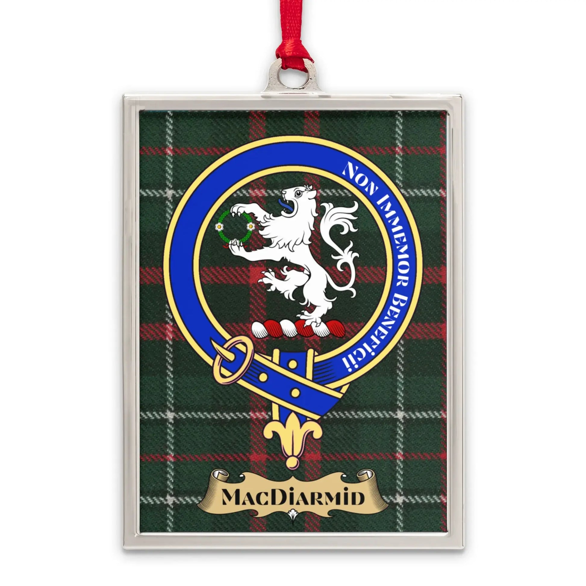MacDiarmid Lion Crest Tartan Design Hanging product