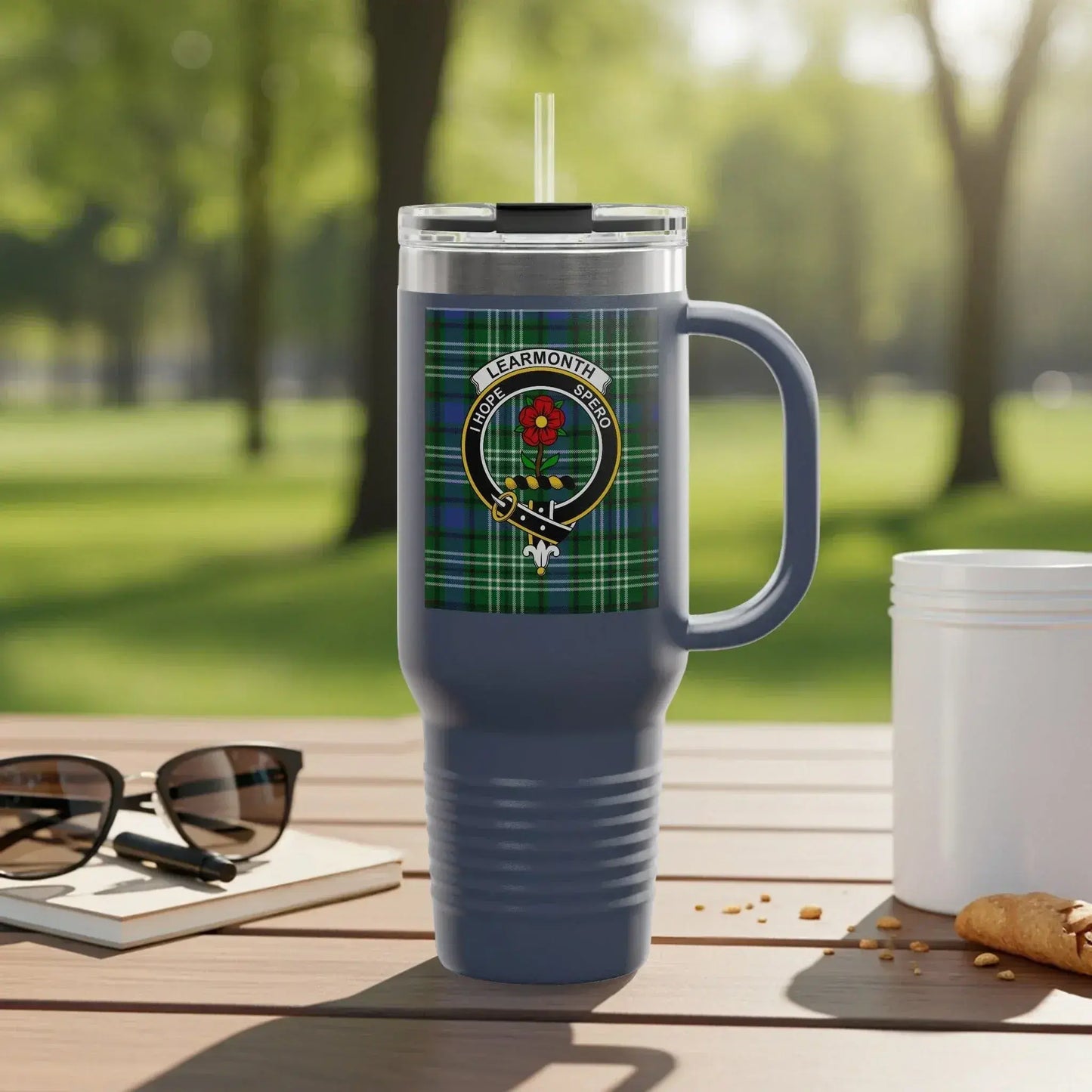 Highland Crest Tartan Design Travel Mug product