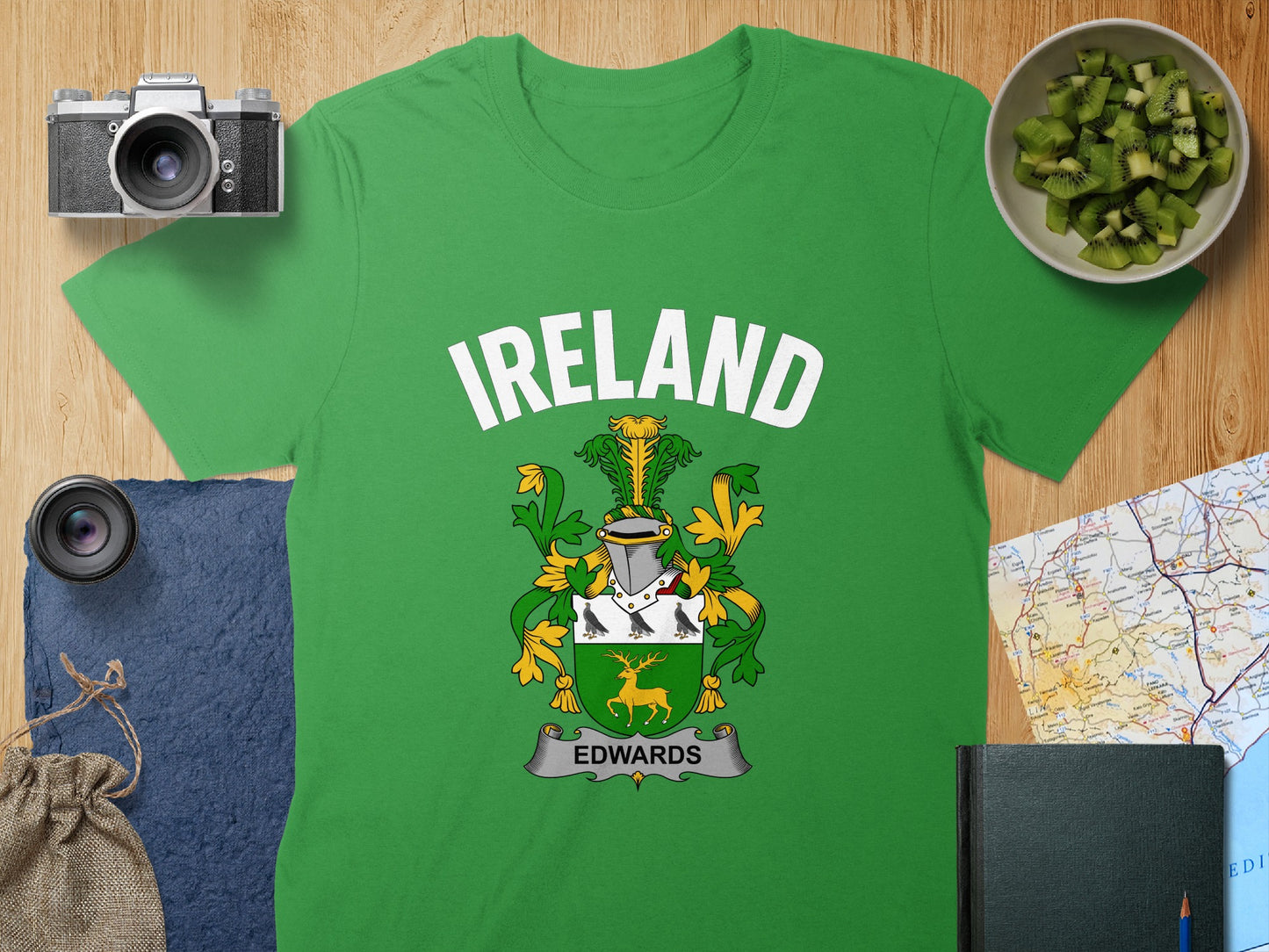 Ireland Edwards Family Crest Graphic T-Shirt Shirt