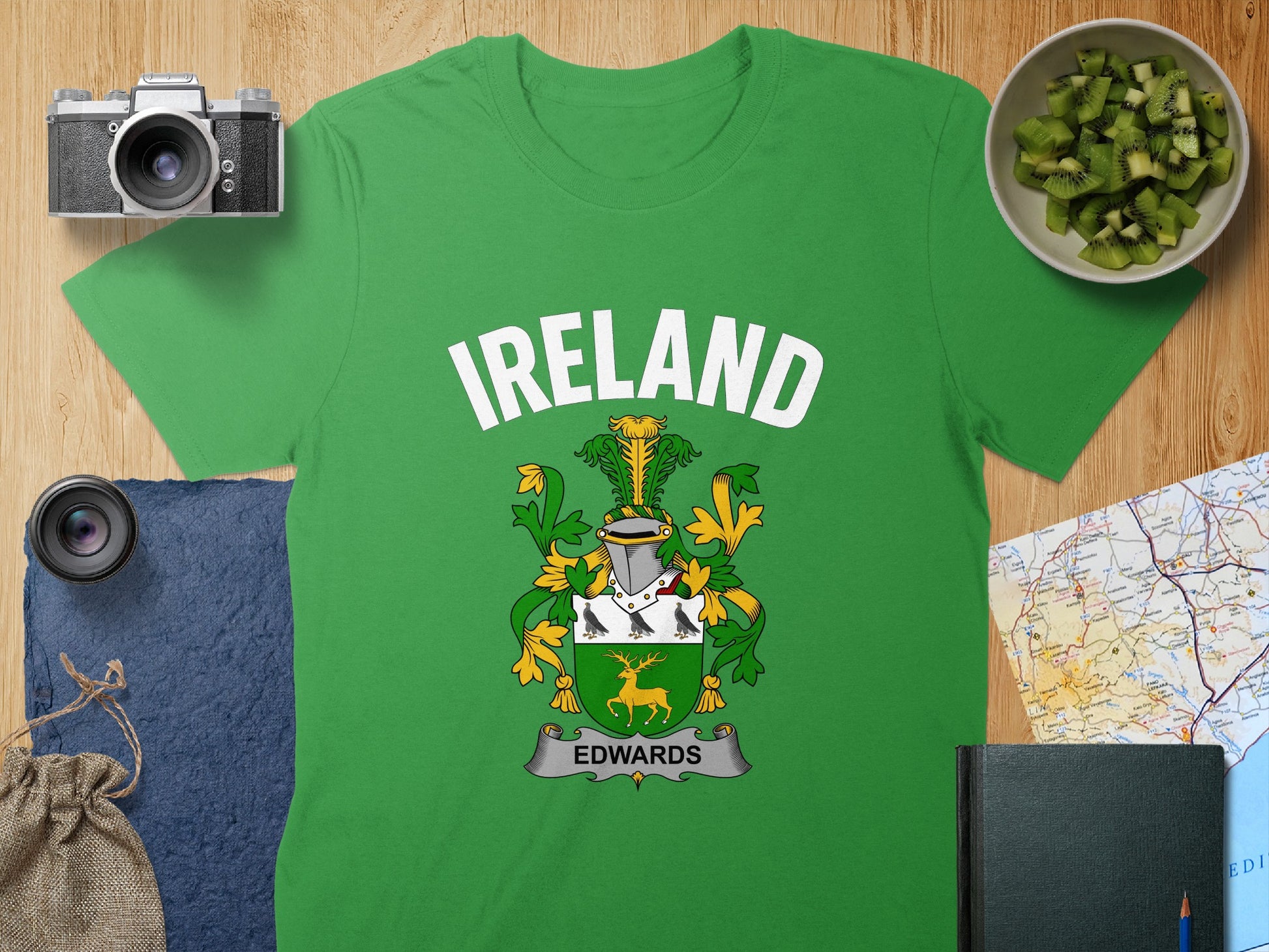 Ireland Edwards Family Crest Graphic T-Shirt Shirt