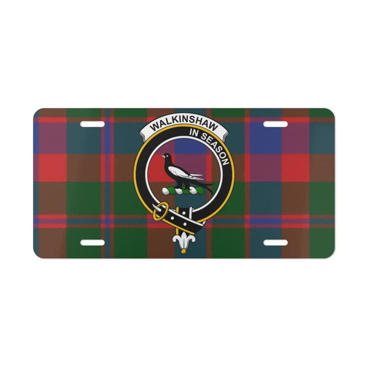 Walkinshaw In Season Tartan Design License Plate product