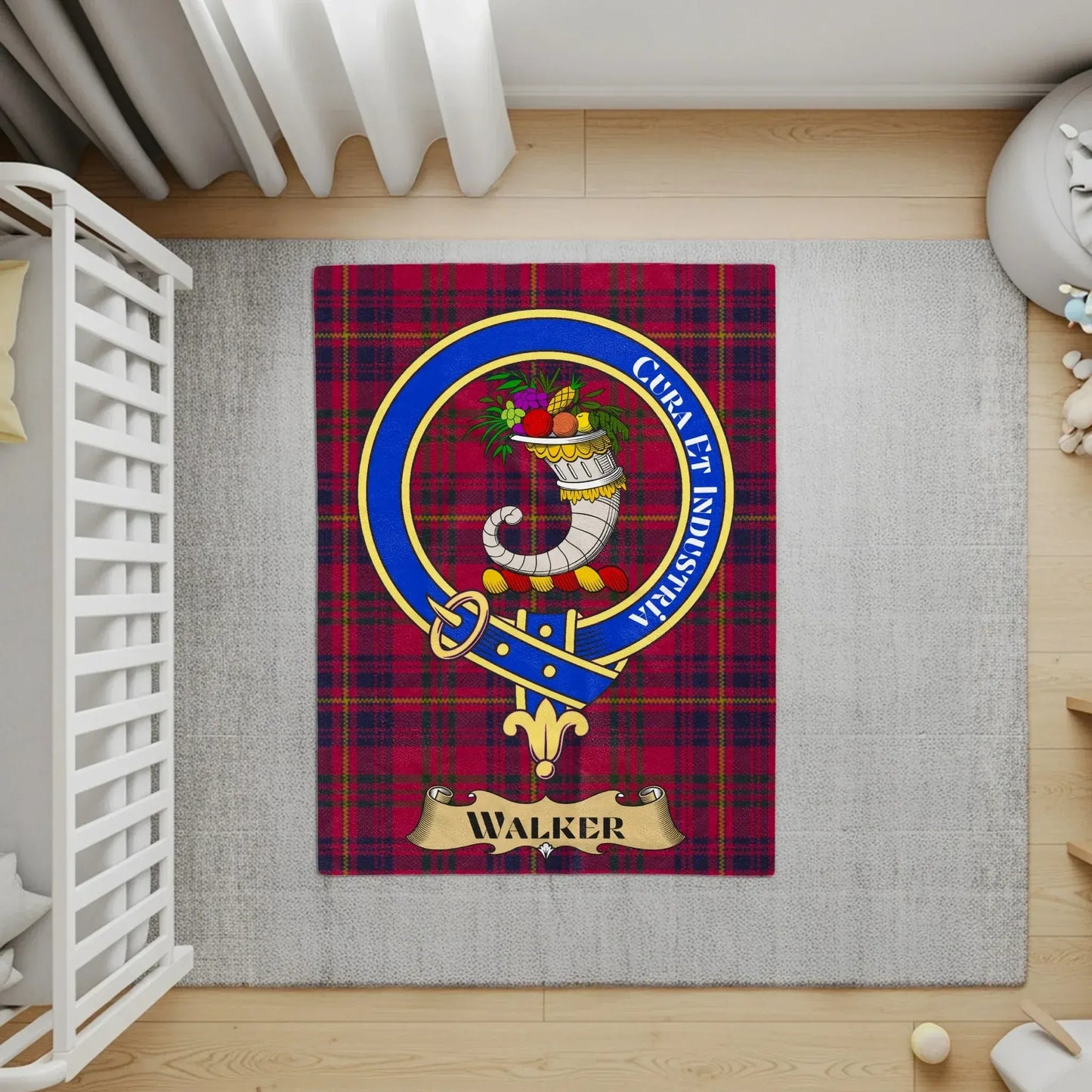 Custom Walker Crest Tartan Design Rug product