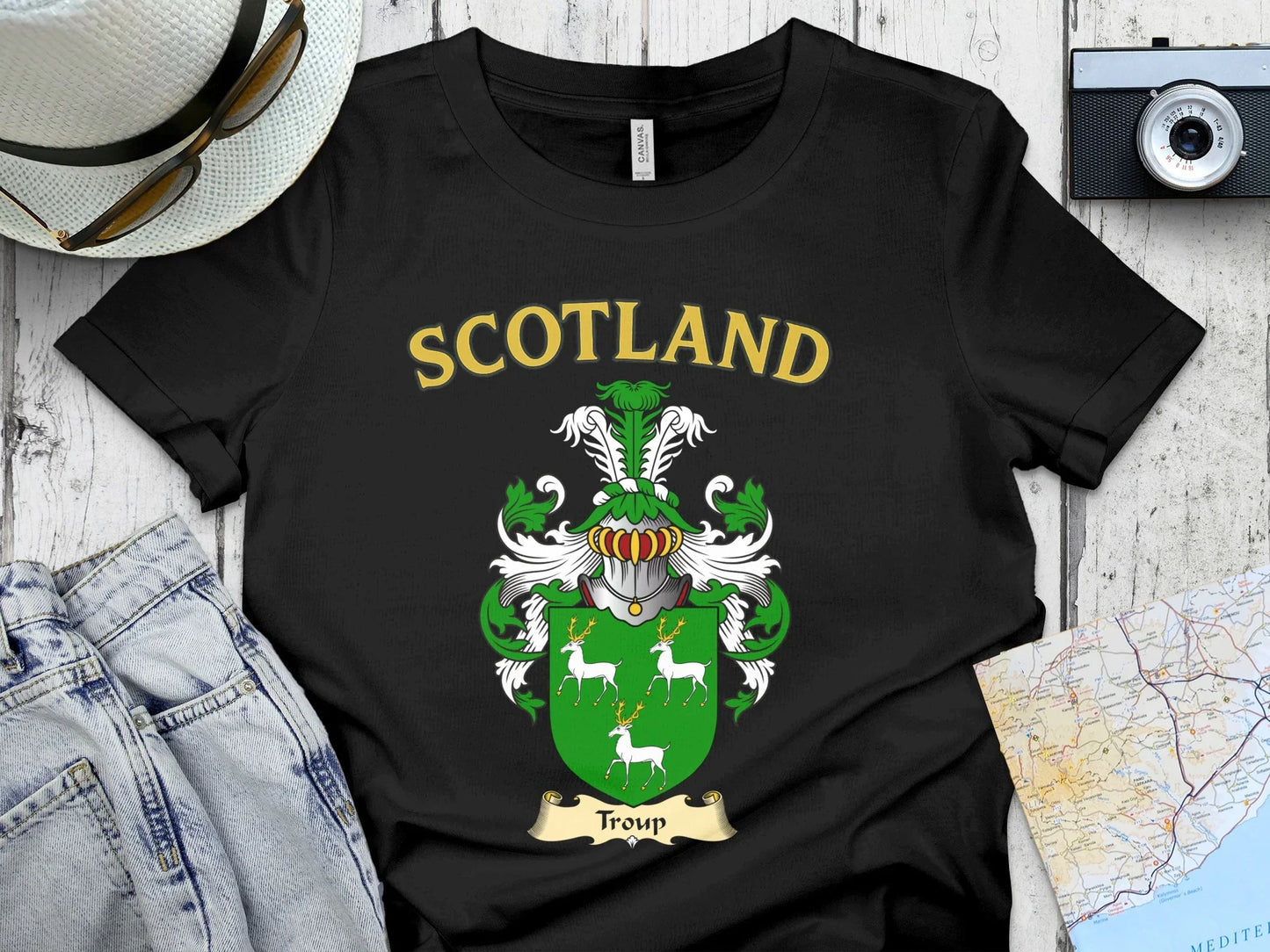 Scotland Troup Family Crest Graphic T Shirt product type