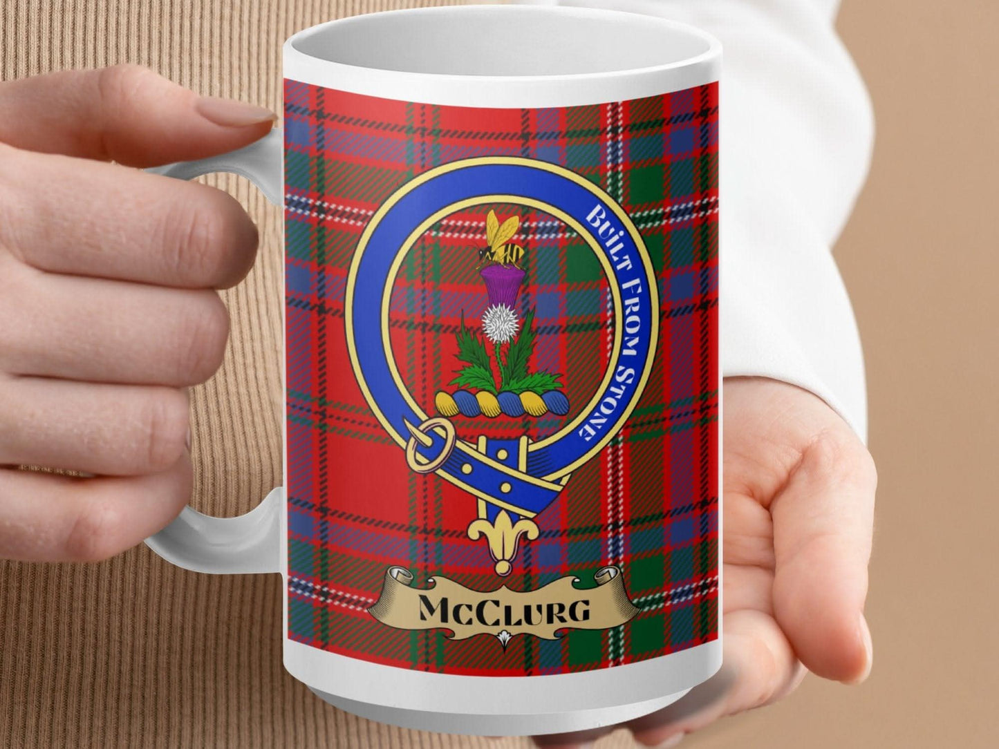 McClurg Tartan Mug with Scottish Clan Crest product