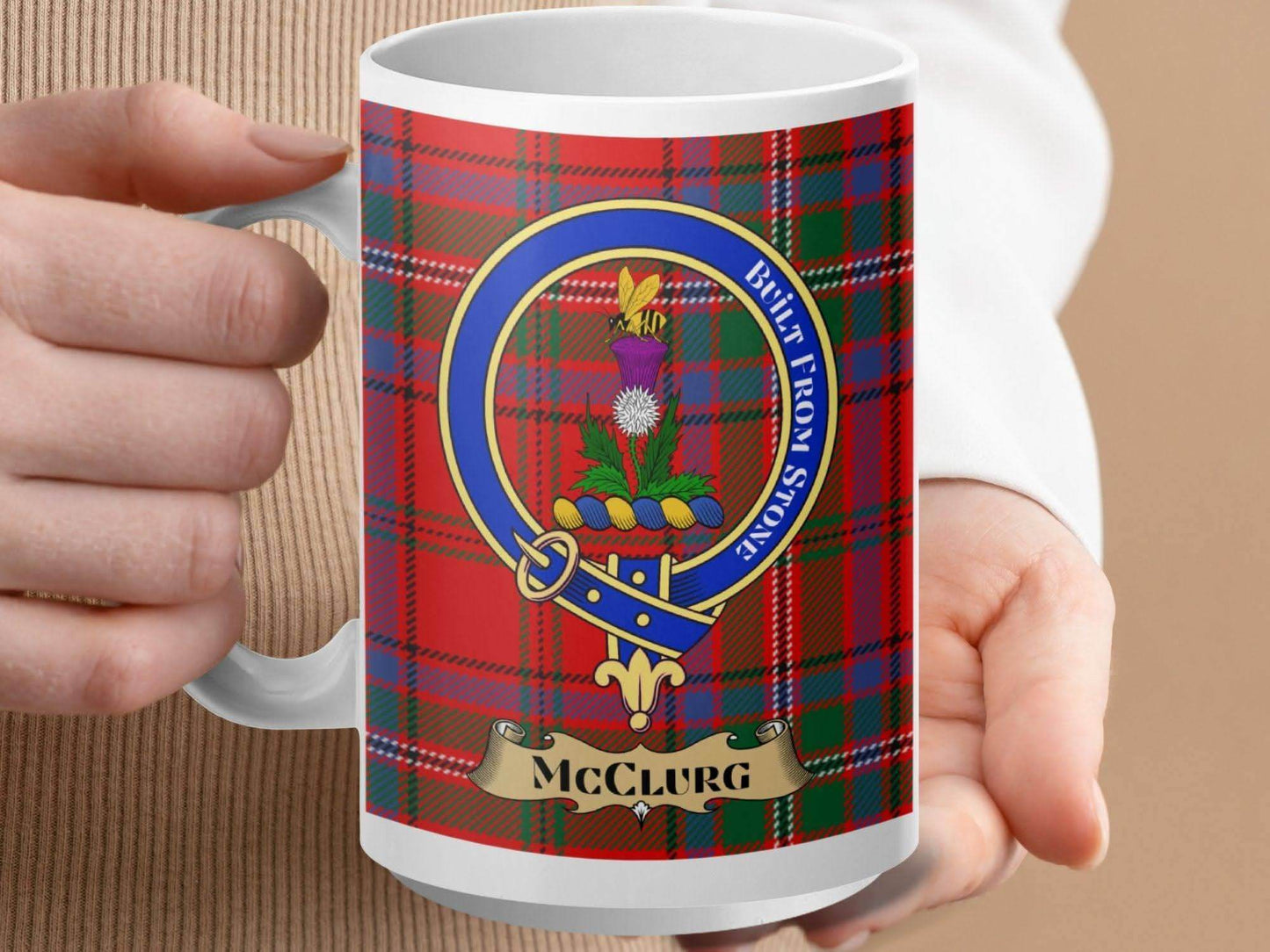 McClurg Tartan Mug with Scottish Clan Crest product