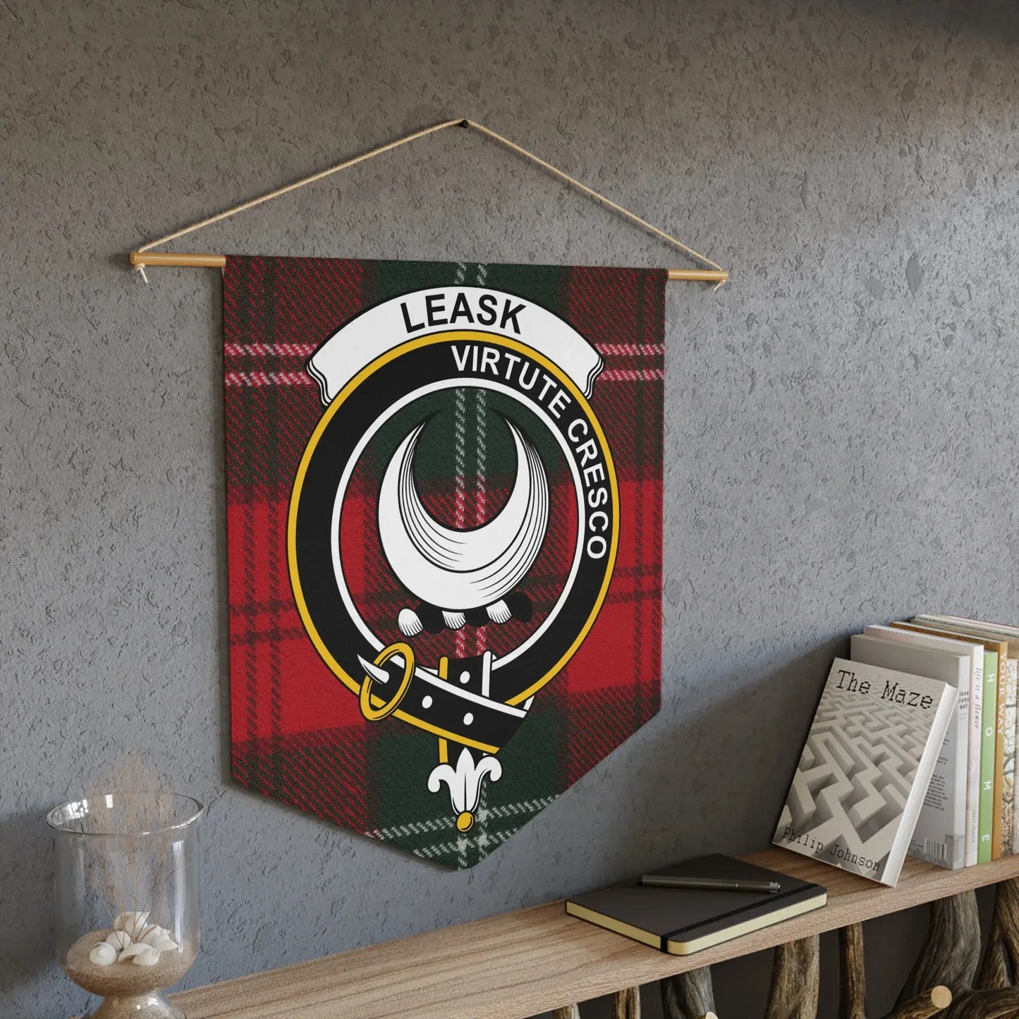 Leask Virtute Cresco Family Banner Wall Decor product type