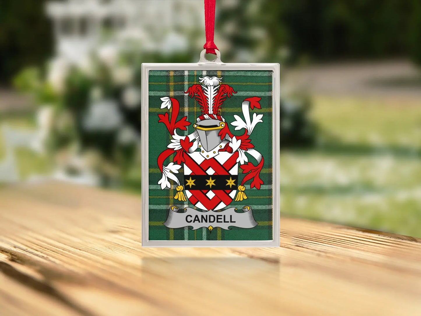 Elegant Customizable Green Crest Ornament product