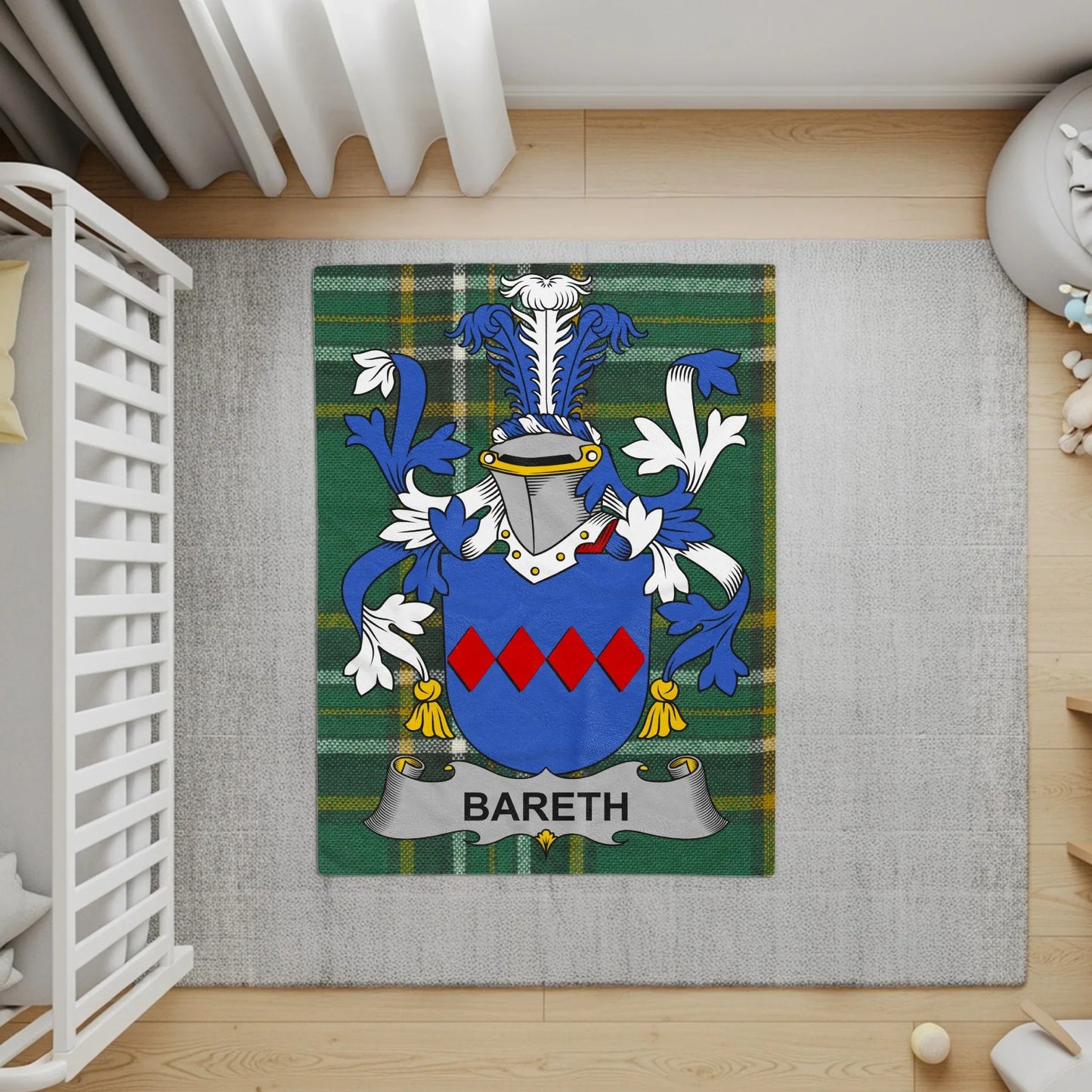 Customizable Family Crest BARETH Personalized Rug product