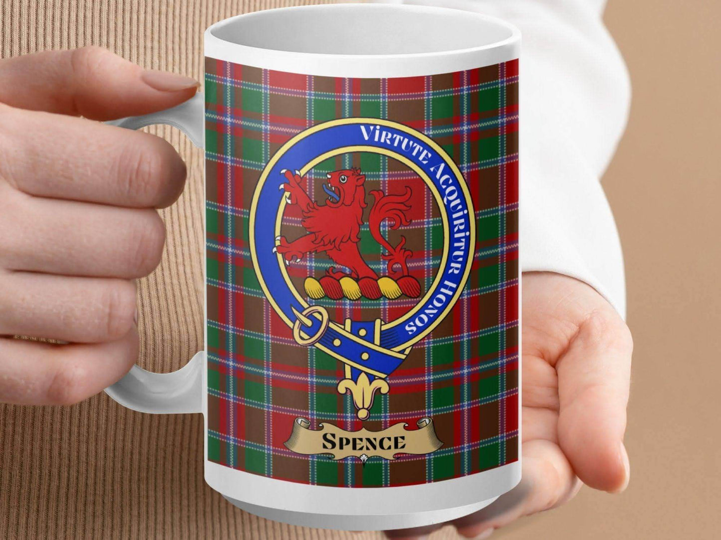 Spence Virtute Acquiritur Honorous crest mug product type
