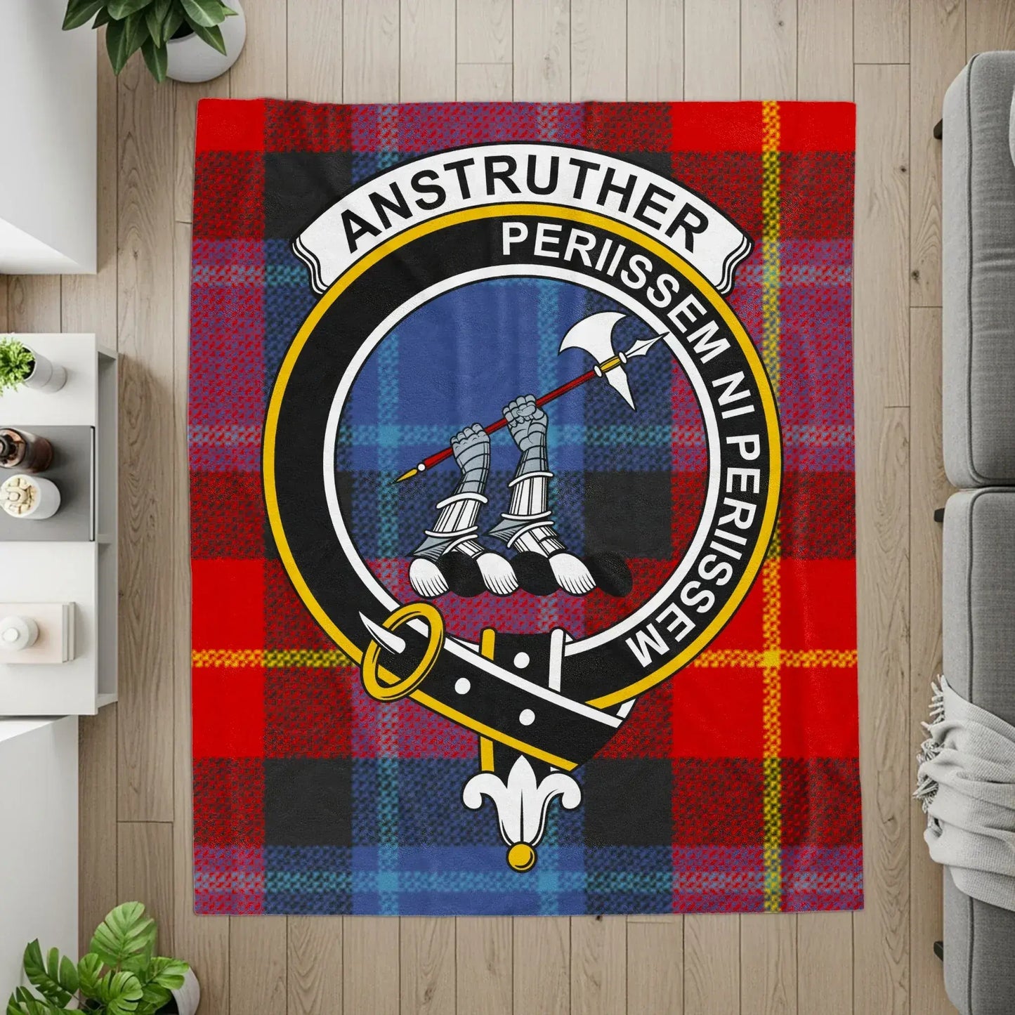 Anstruther Military Crest Plaid Blanket product