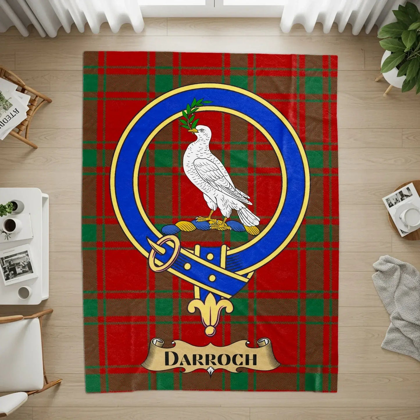 Darroch Family Crest Decorative Area Rug product type