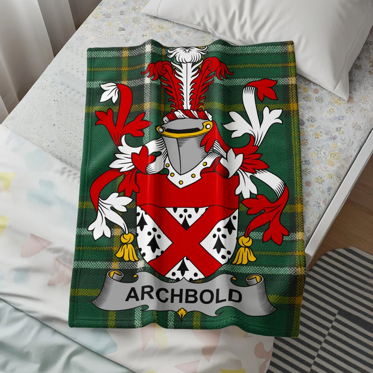 Customizable Family Name Crest Blanket product