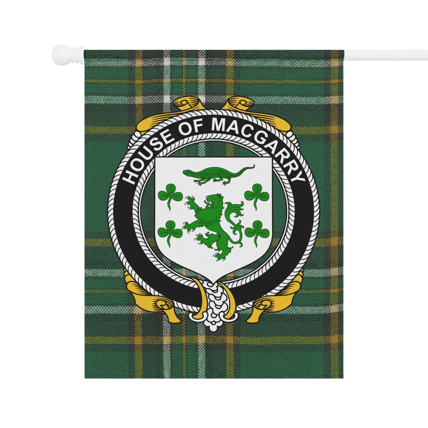 House of MacGarry Plaid Crest Garden Flag Product