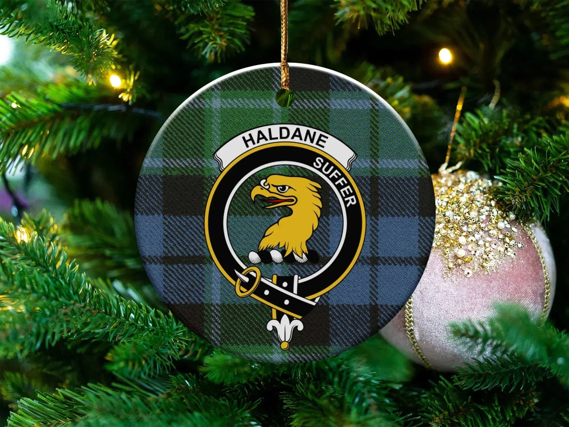 Haldane Suffer Eagle Crest Christmas Ornament product