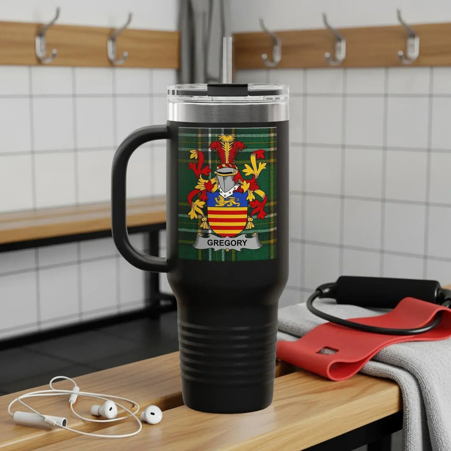 Gregory Plaid Insulated Travel Mug Beverage Holder product