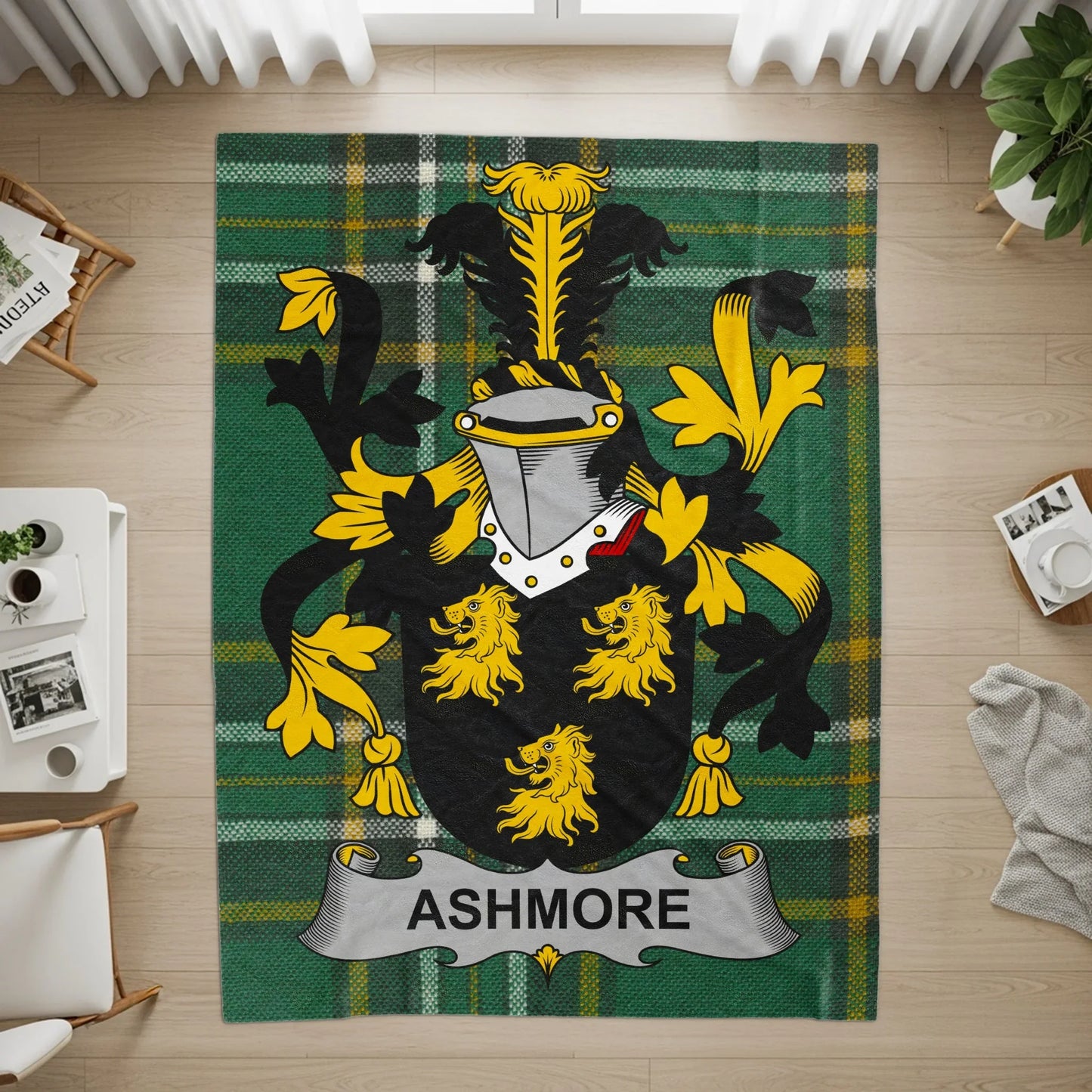 Ashmore Family Crest Heraldic Coat of Arms Rug product