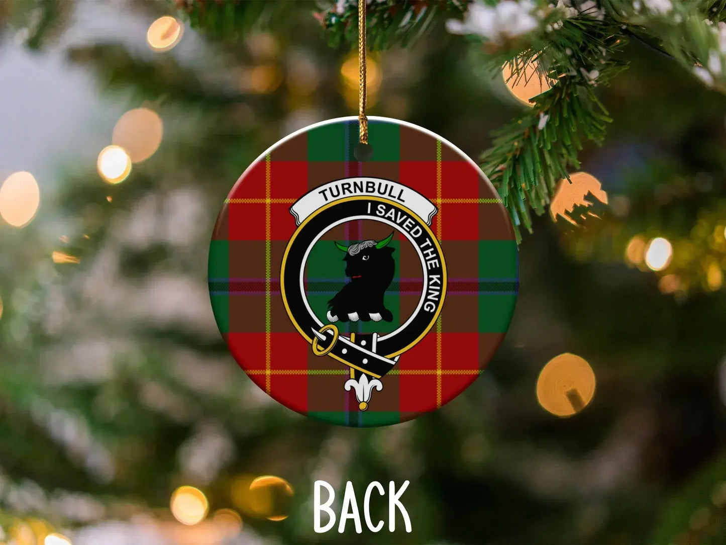 Turnbull I Saved The King Back Plaid Christmas Product