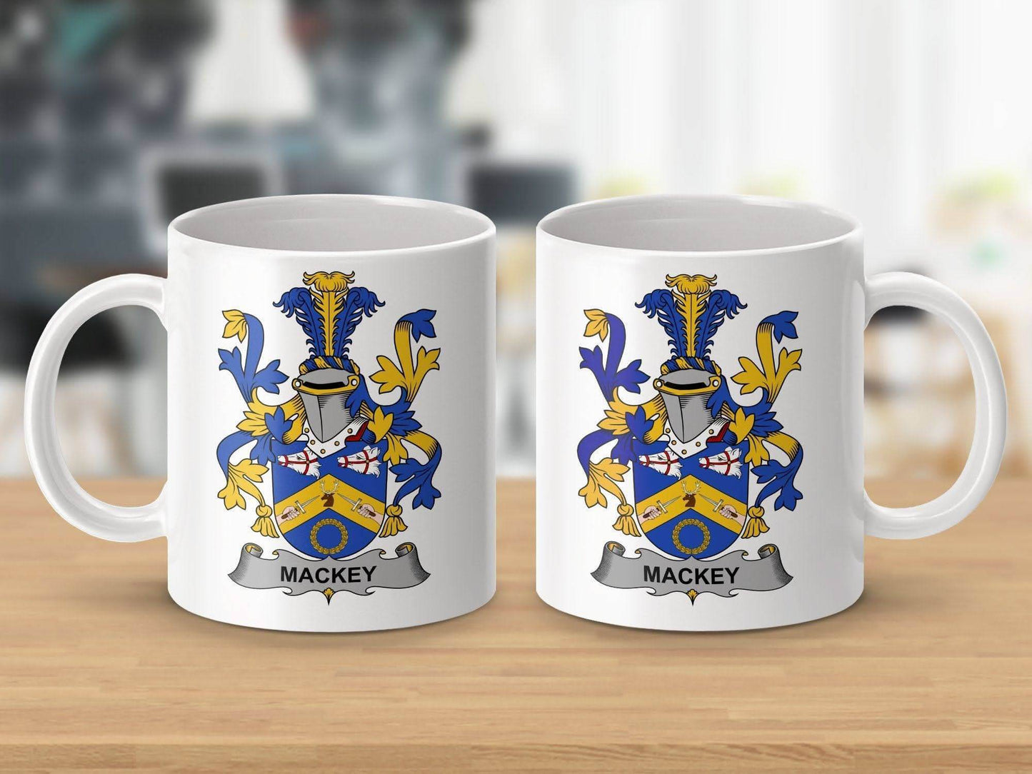 Mackey Surname Irish Family Crest Mug - Celtic Ancestry Gifts