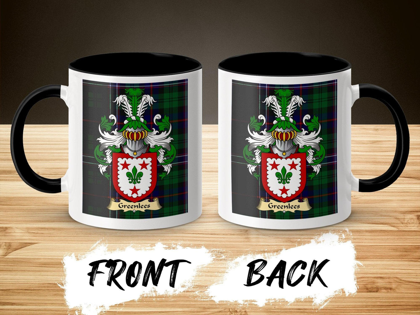 Greenlees Clan Surname Coat Of Arms Scottish Mug - Celtic Ancestry Gifts