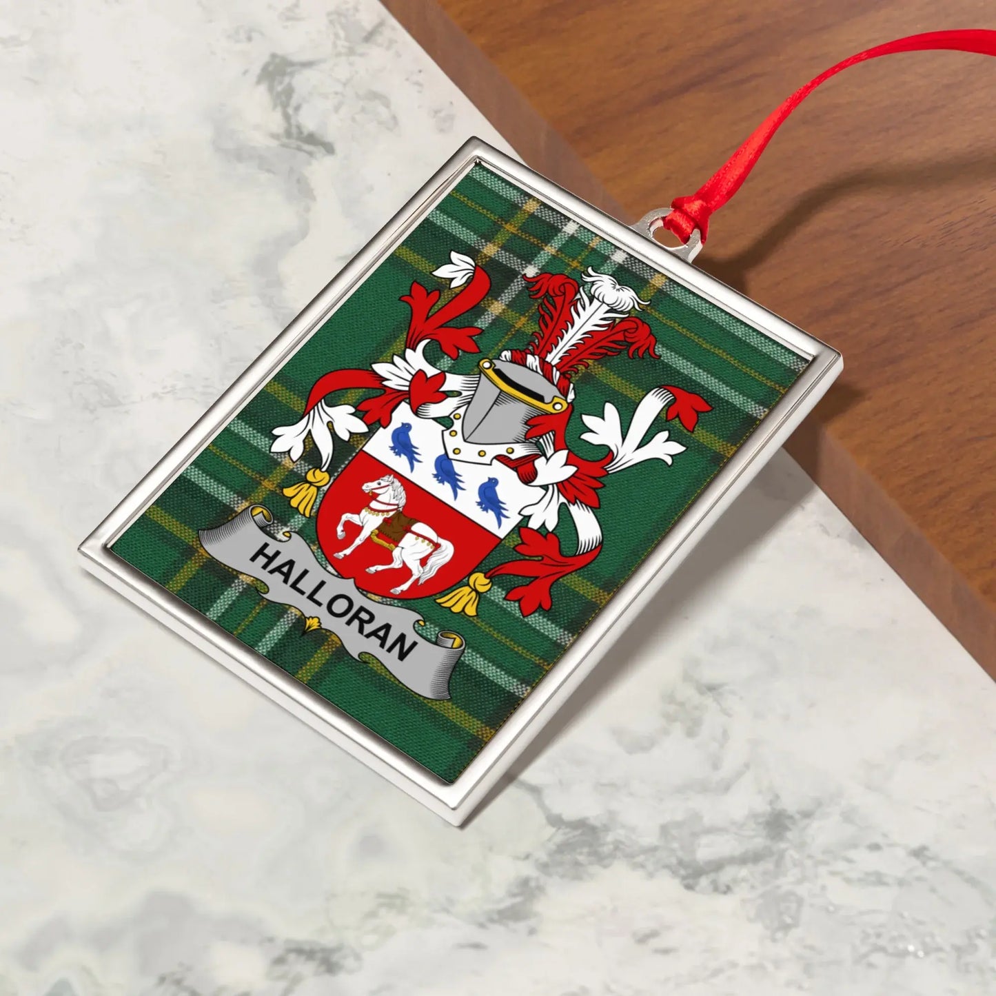 Personalized Halloran Family Crest Ornament product