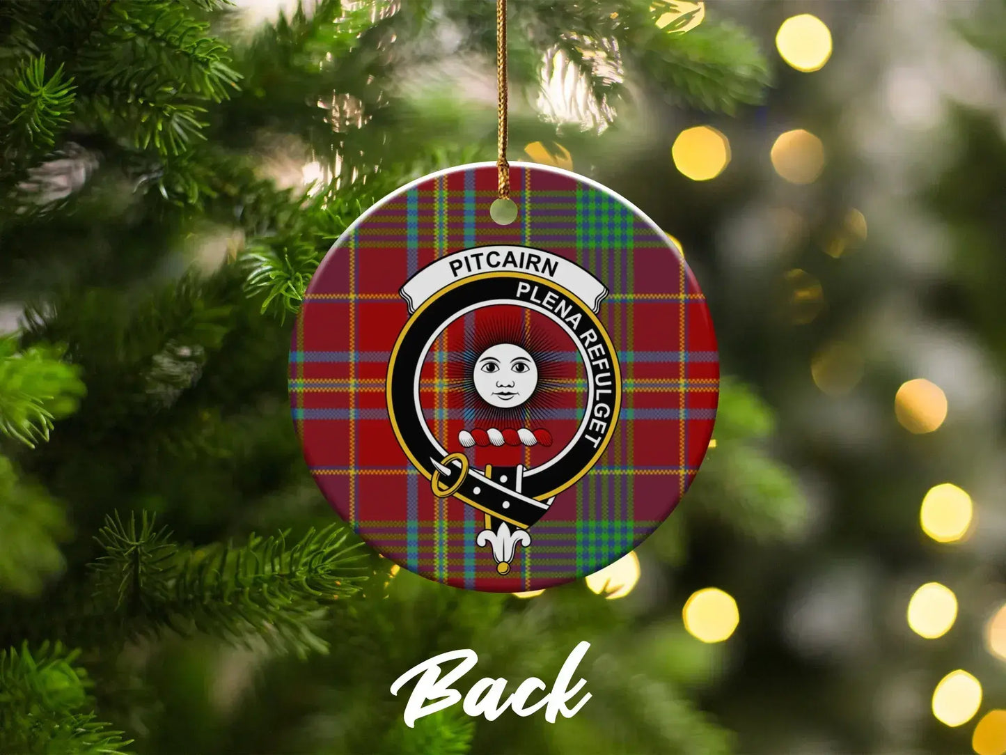 Pitcairn Plaid Christmas Ornament Holiday Product