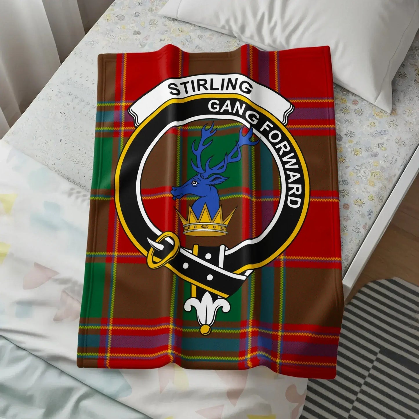 Stirling Gang Forward Plaid Decorative Bed Blanket product