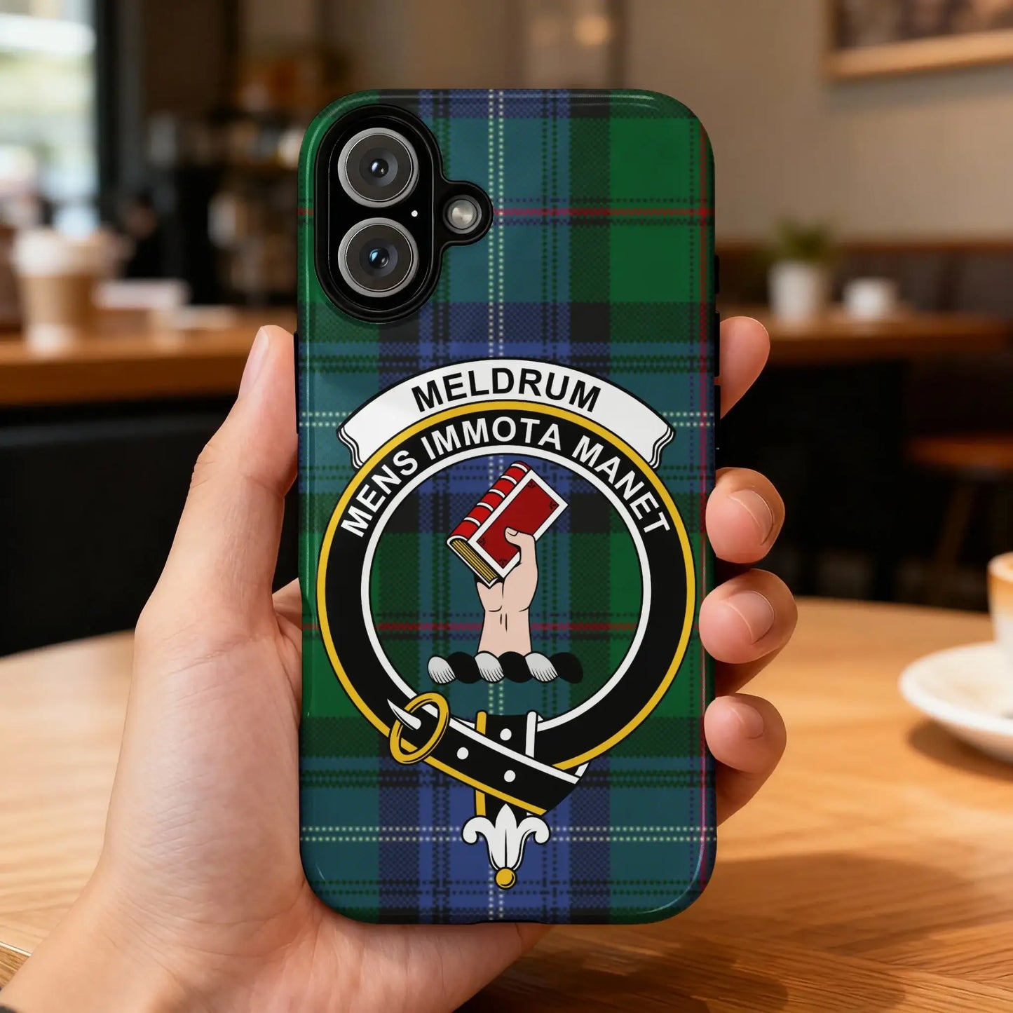 Meldrum Mens Immota Manet Plaid Phone Case