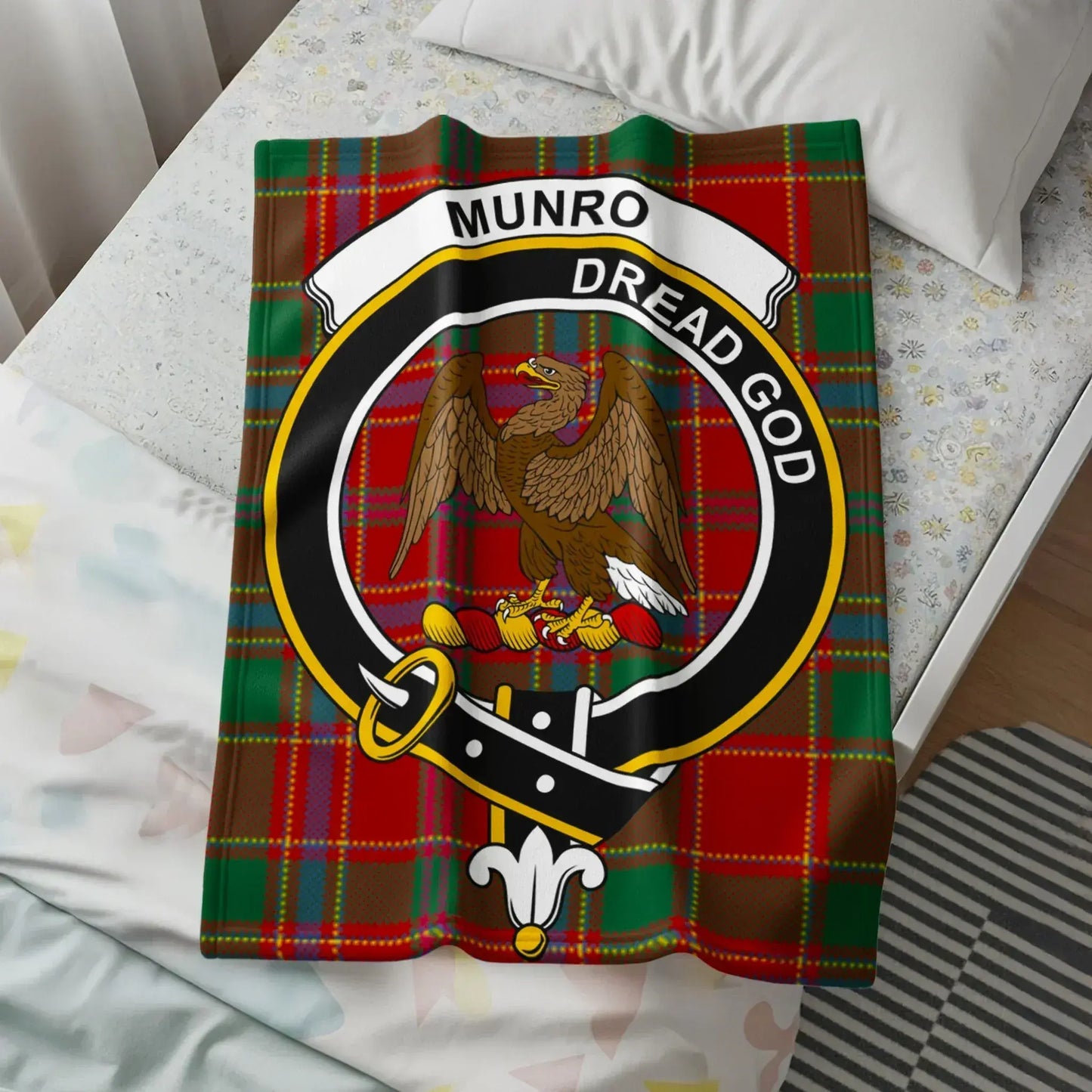 Munro Dread God Plaid Pattern Cozy Blanket product type