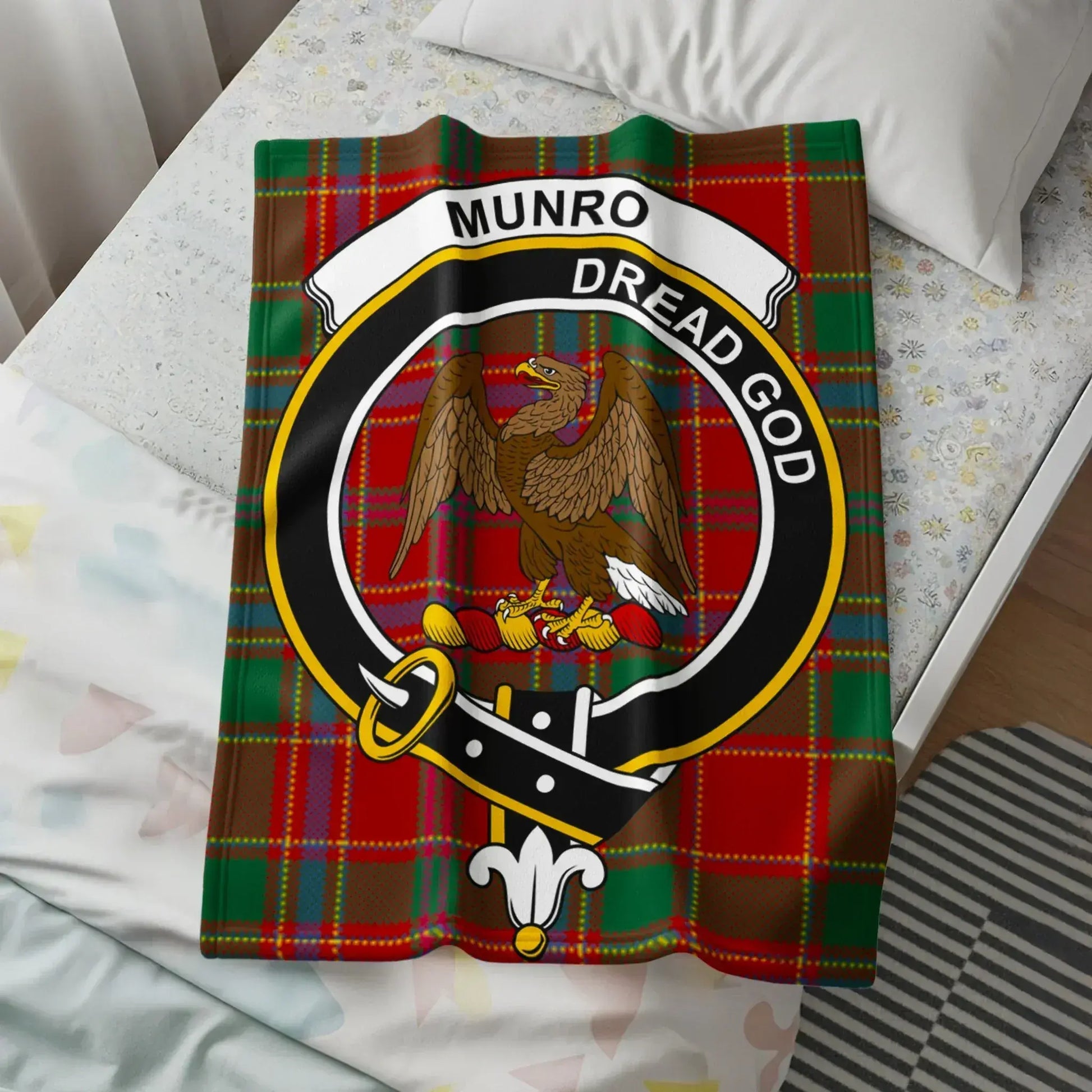 Munro Dread God Plaid Pattern Cozy Blanket product type