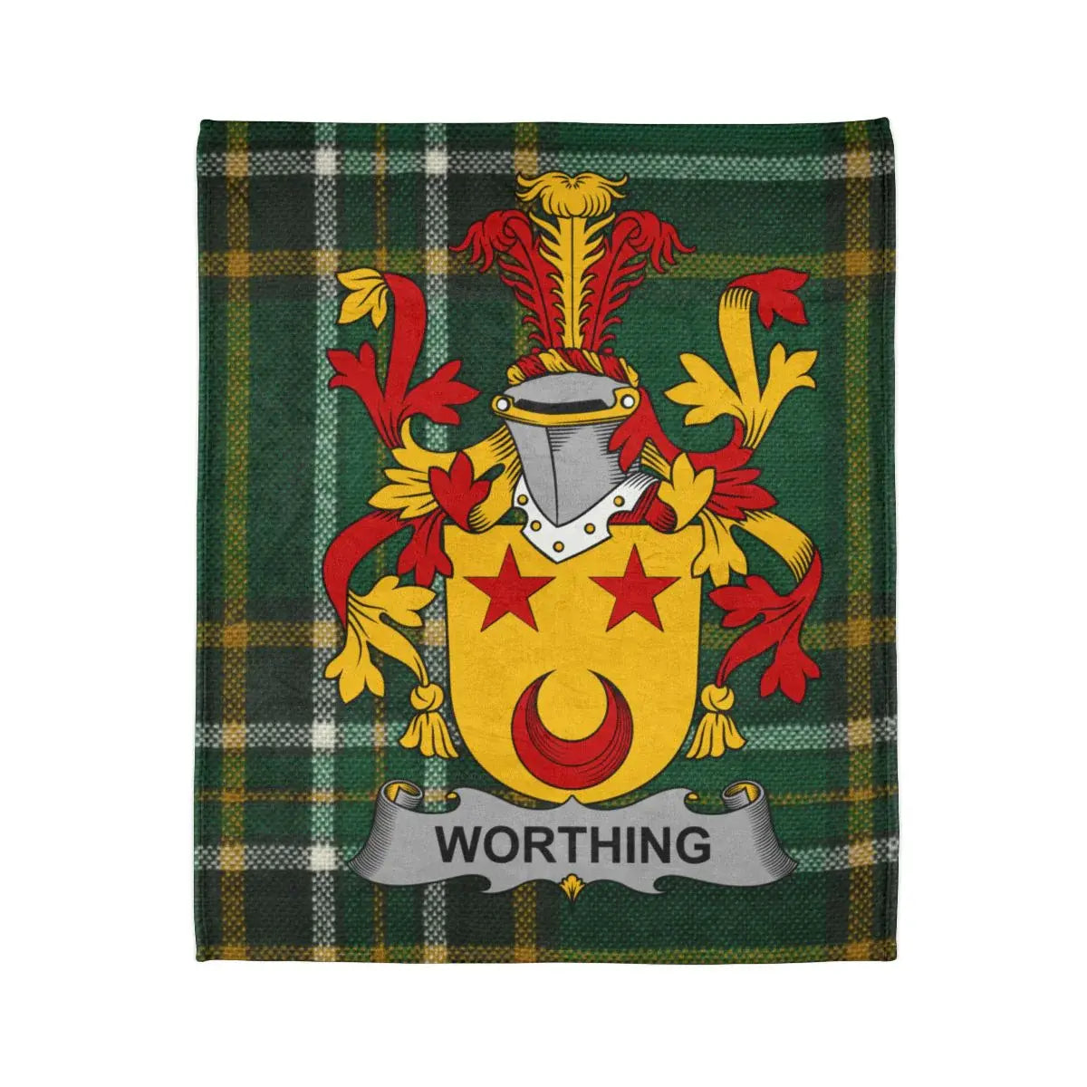 Worthing Family Crest Clan Tartan Blanket product
