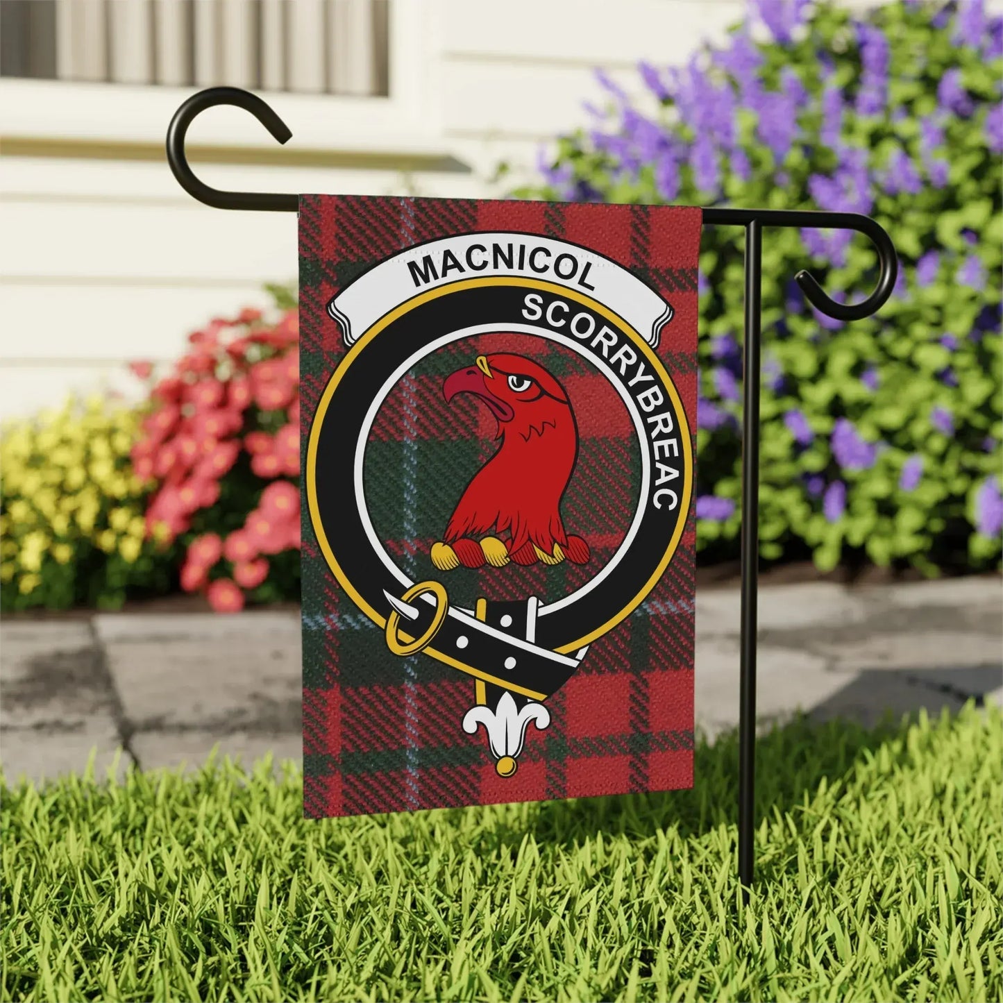 MacNicol Scorrybreac Clan Crest Garden Flag product