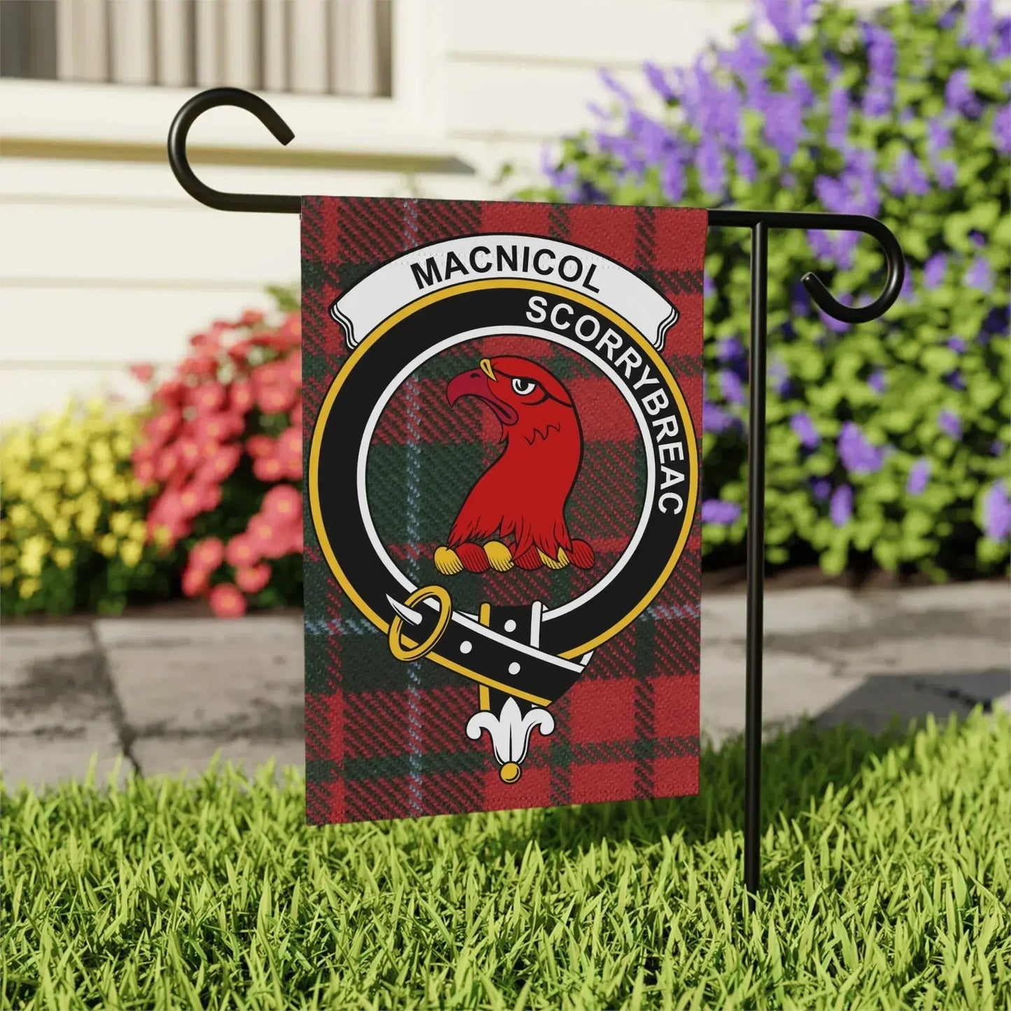 MacNicol Scorrybreac Clan Crest Garden Flag product