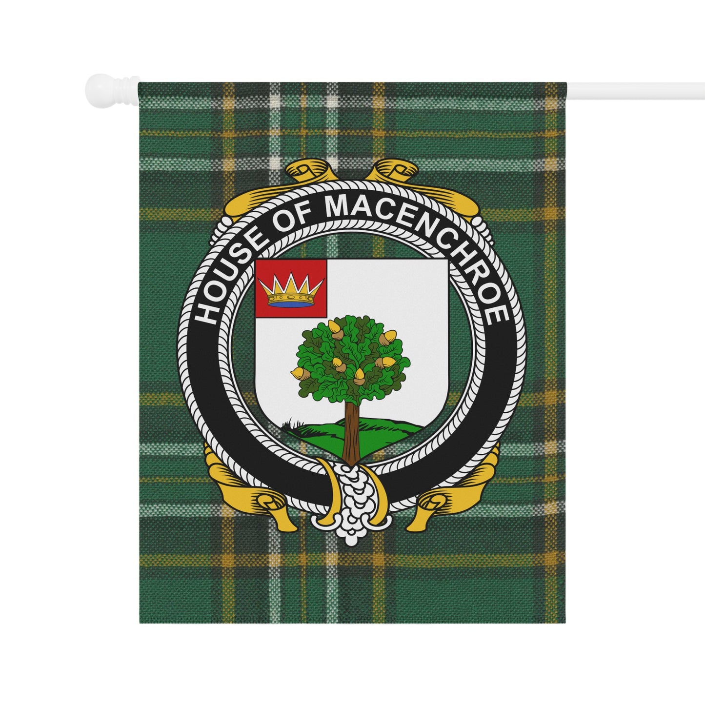 Scottish House of MacEnchroe Crest Tapestry Flag