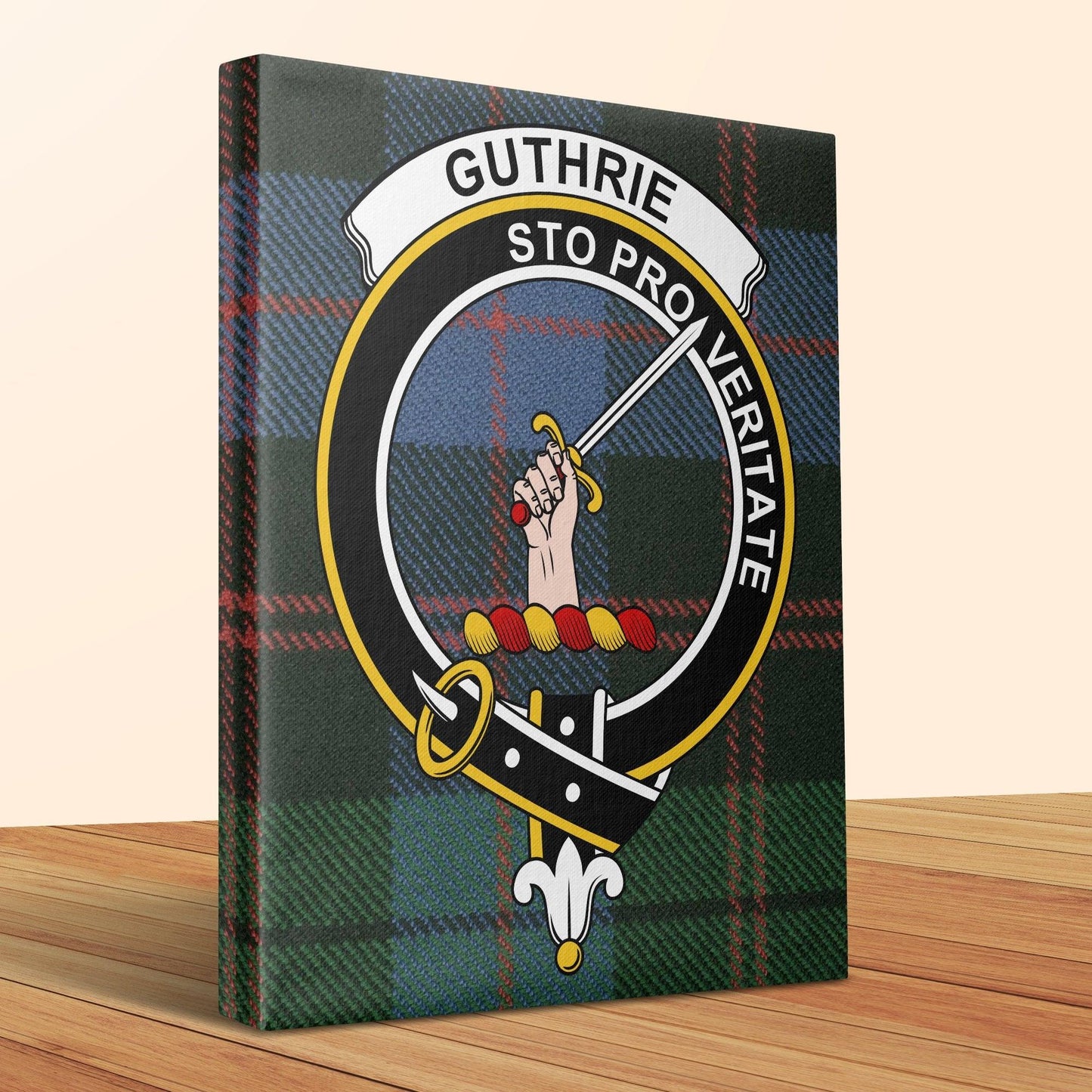 Guthrie Sto Pro Veritate Plaid Canvas Print product type