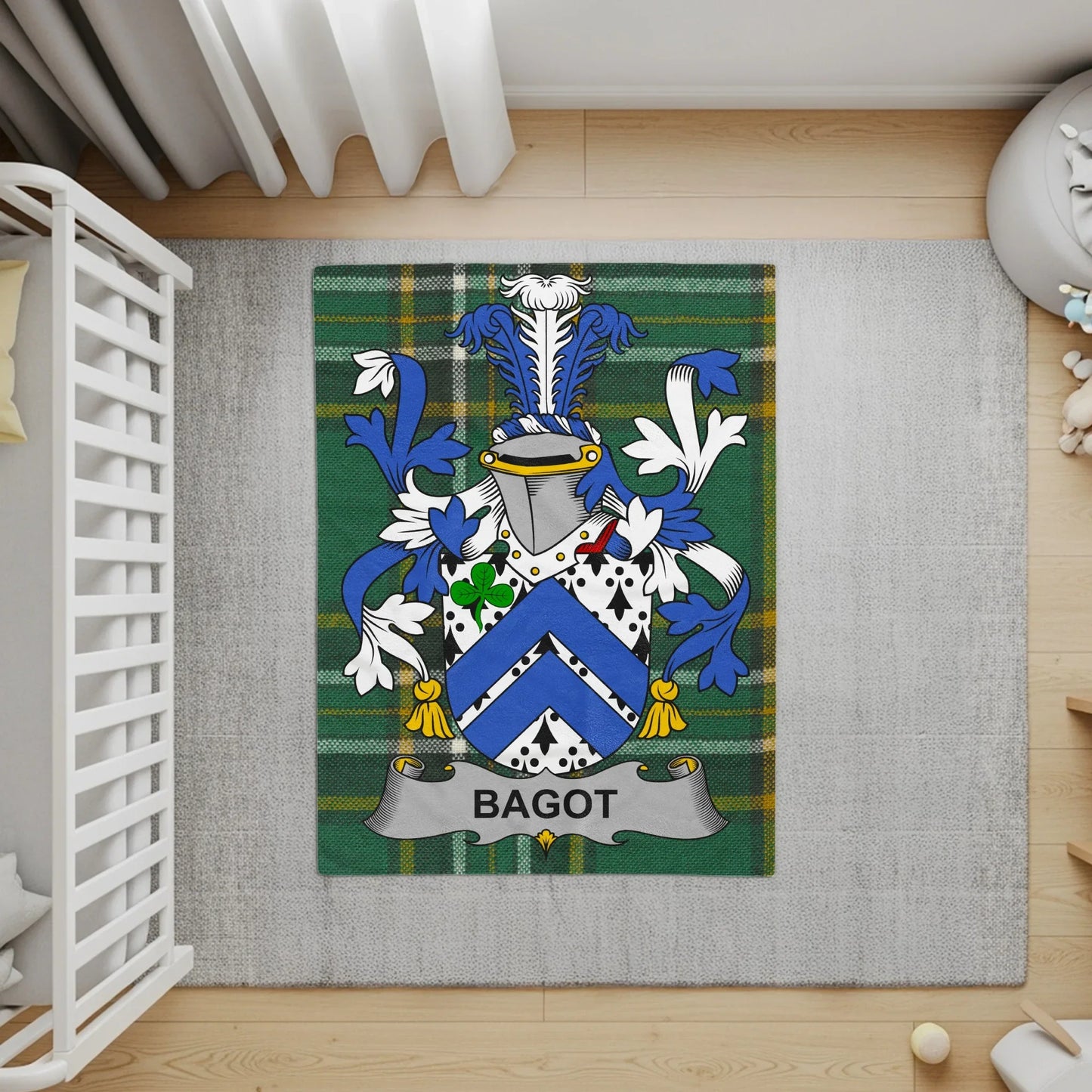 Family Crest with Heraldic Elements Rug product