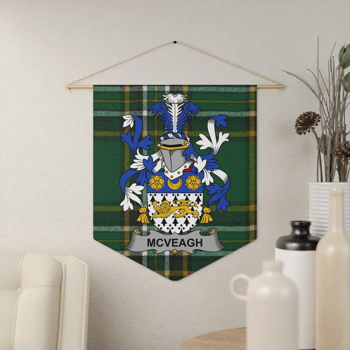 McVeagh Family Crest Tartan Wall Hanging product