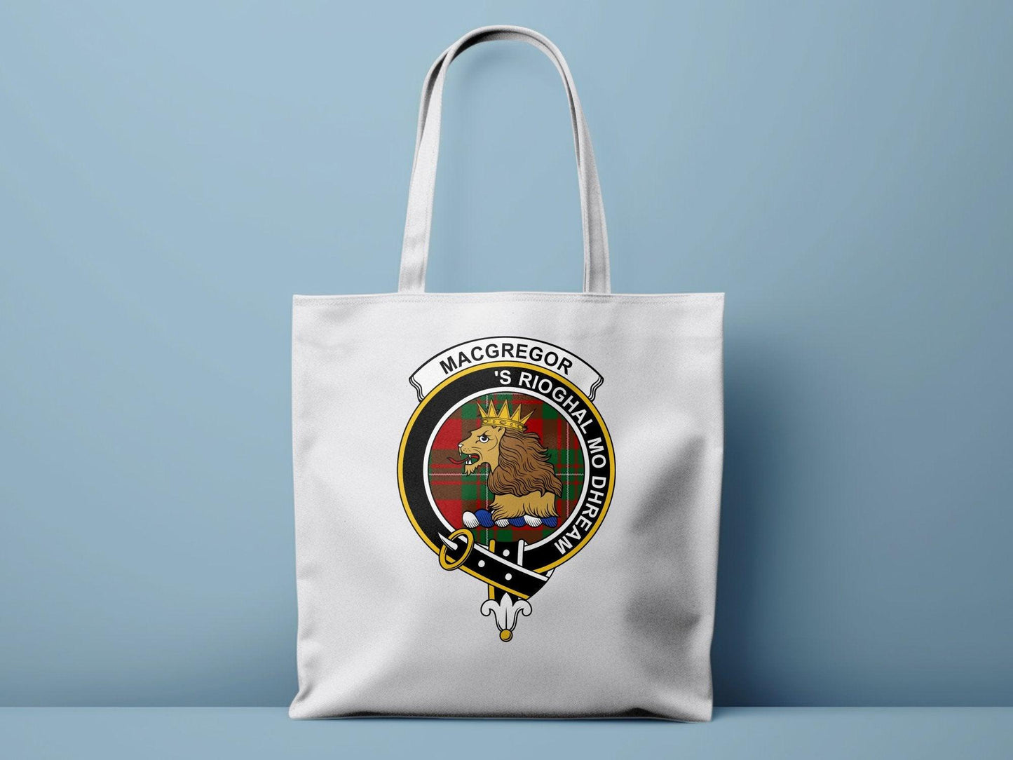 MacGregor Clan Lion Tote Bag, Scottish Heritage Canvas Bag, Durable Reusable Shopping Tote, Unique Gift Idea