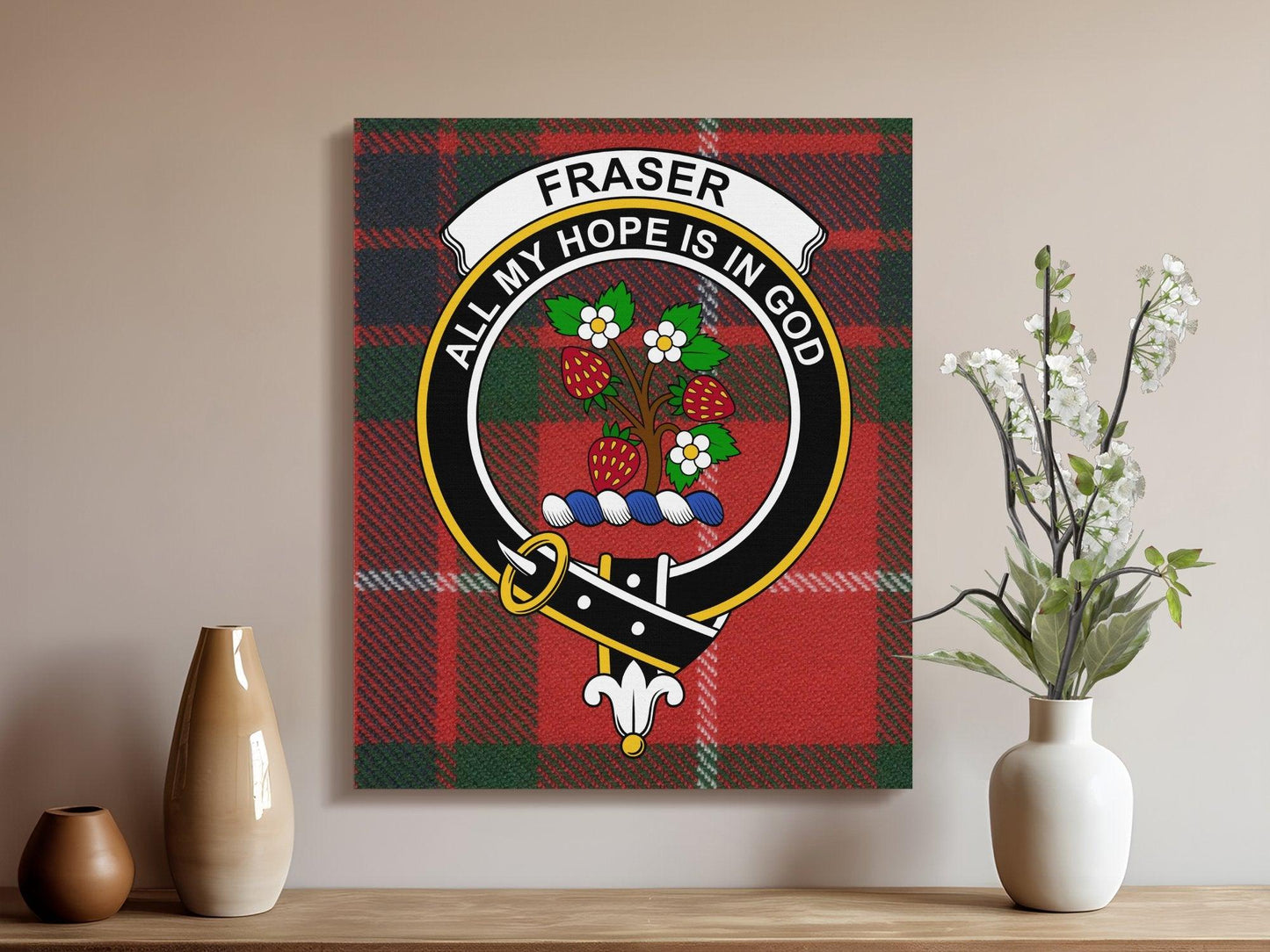 Fraser Tartan inspired timeless interior decor product
