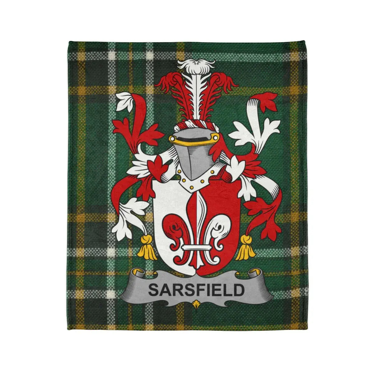 Sarsfield Family Crest Tartan Blanket product
