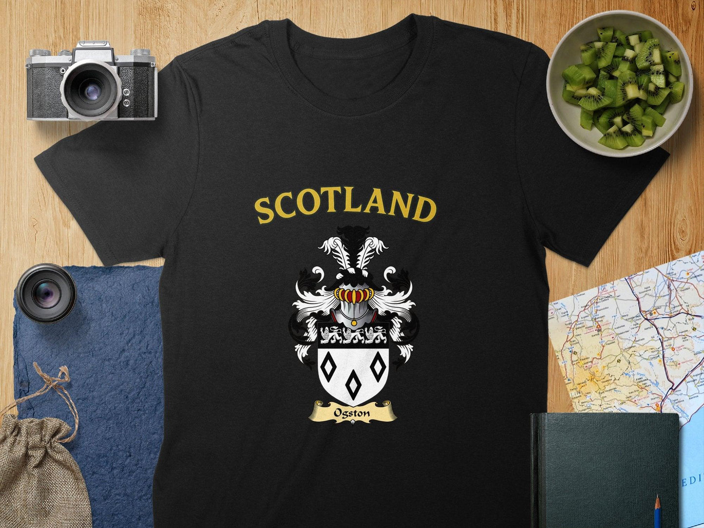 Ogston Clan Family Crest Scotland T-Shirt - Celtic Ancestry Gifts