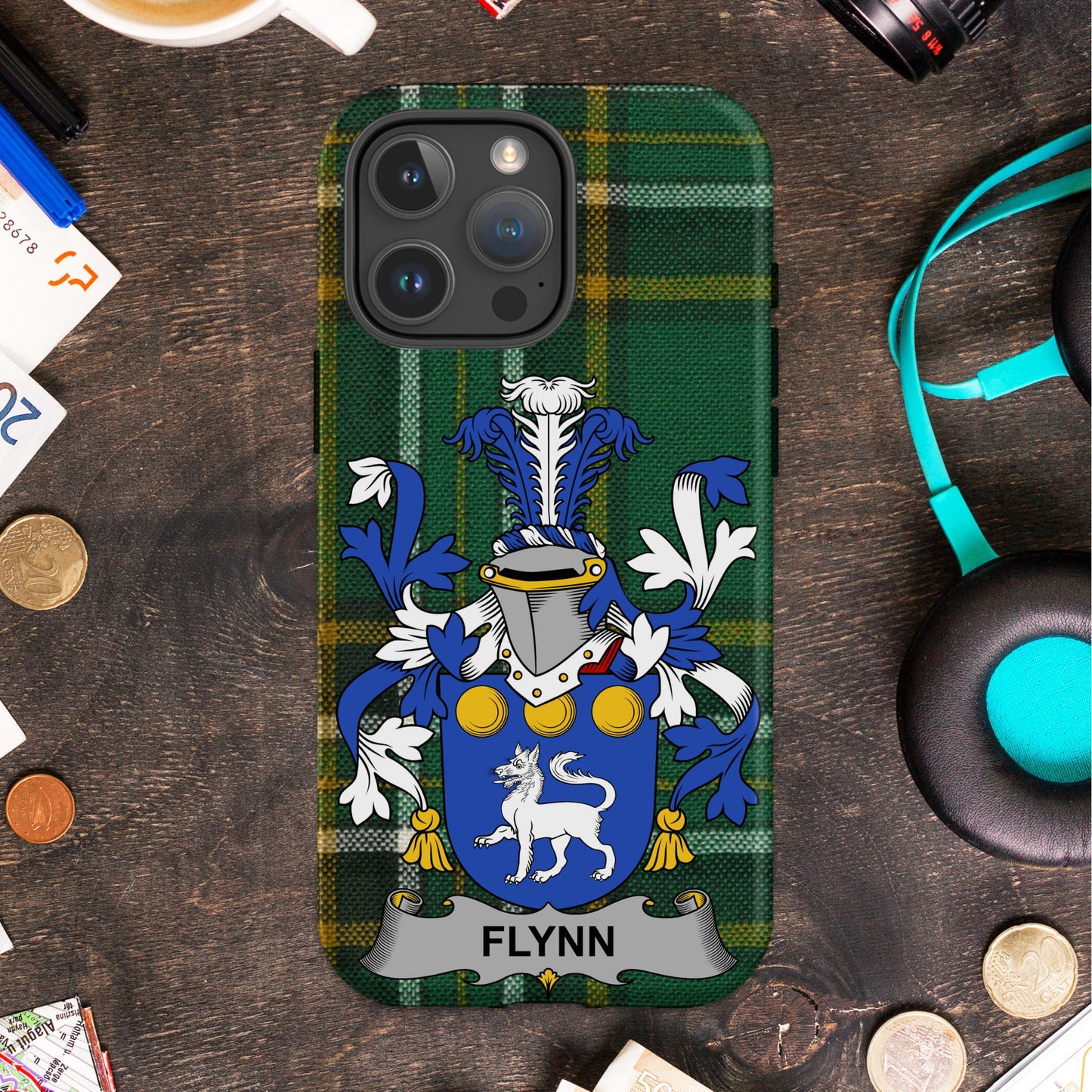 Flynn Coat of Arms Tartan Phone Case product type