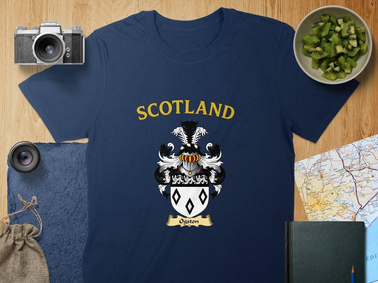 Ogston Clan Family Crest Scotland T-Shirt - Celtic Ancestry Gifts