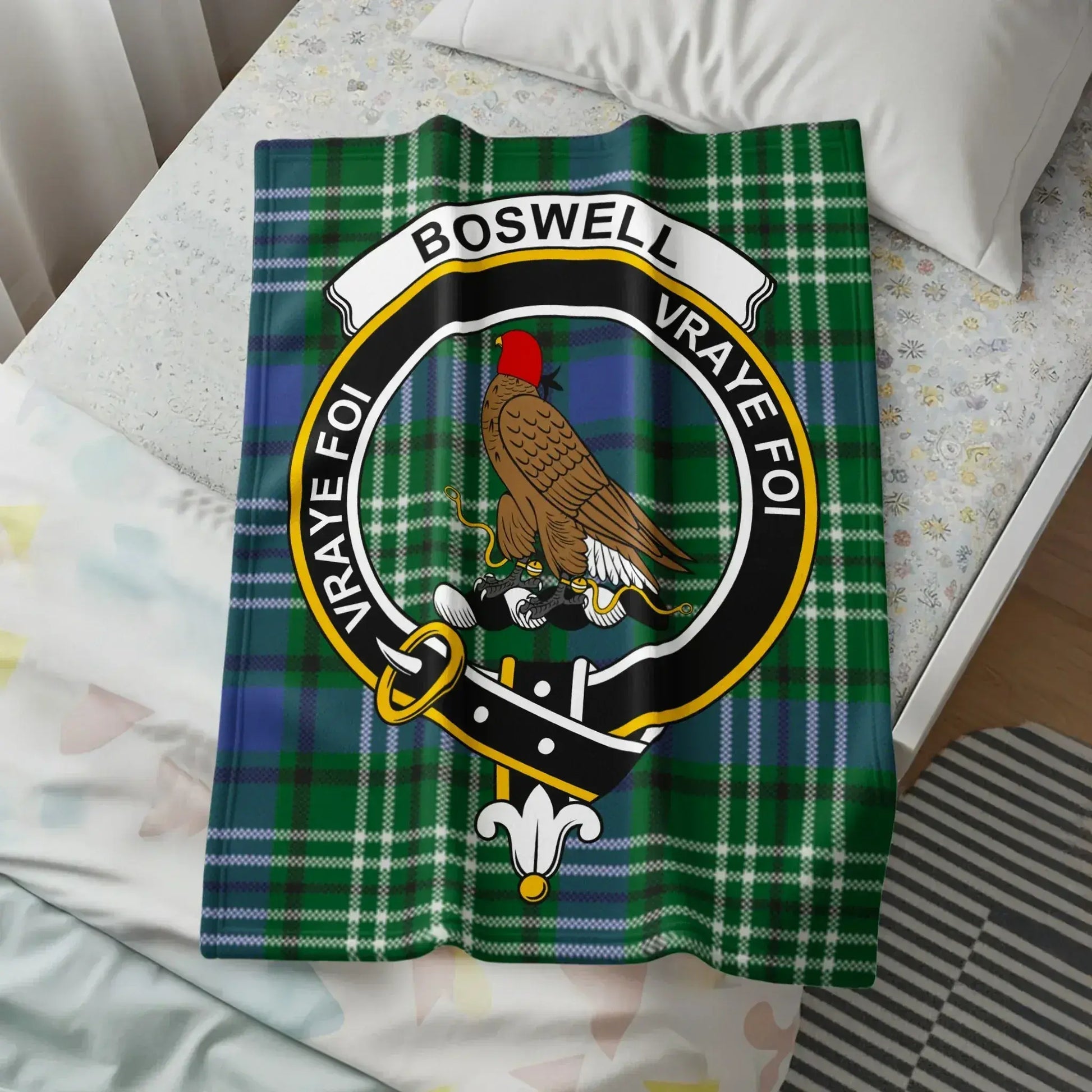 Boswell Vraye Foi Tartan Pattern Throw Blanket product