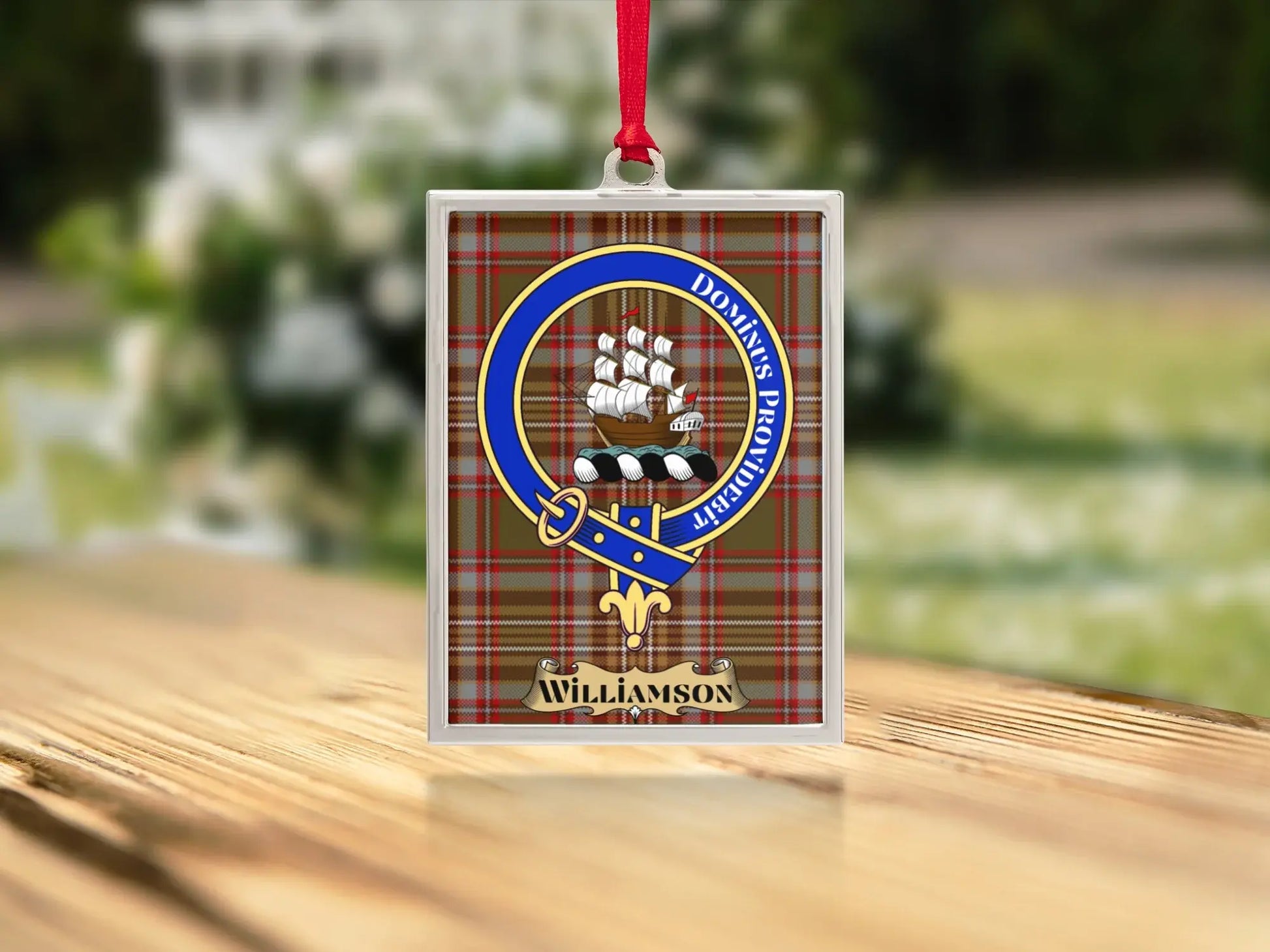 Clan Williamson Family Crest Plaid Patterned Ornament product