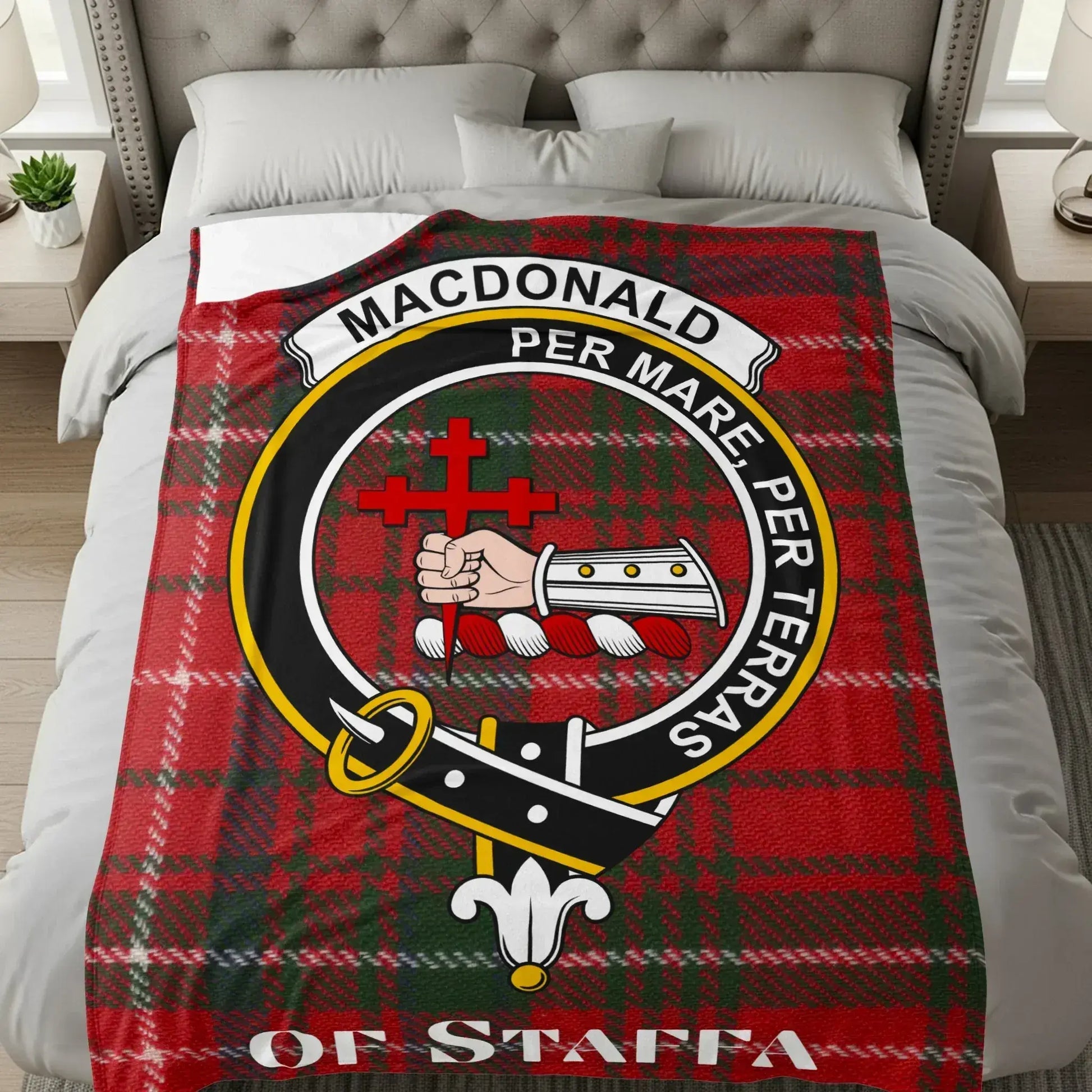 Macdonald of Staffa Tartan Crest Blanket product